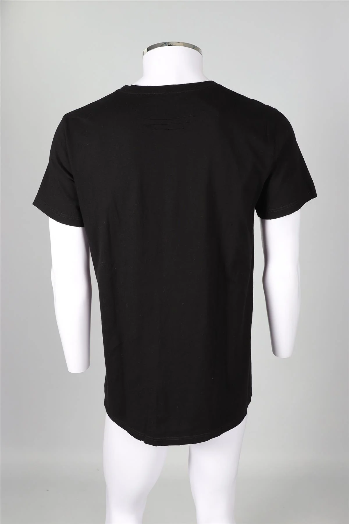 BALMAIN BLACK MEN'S COTTON T-SHIRT LARGE - Image 4