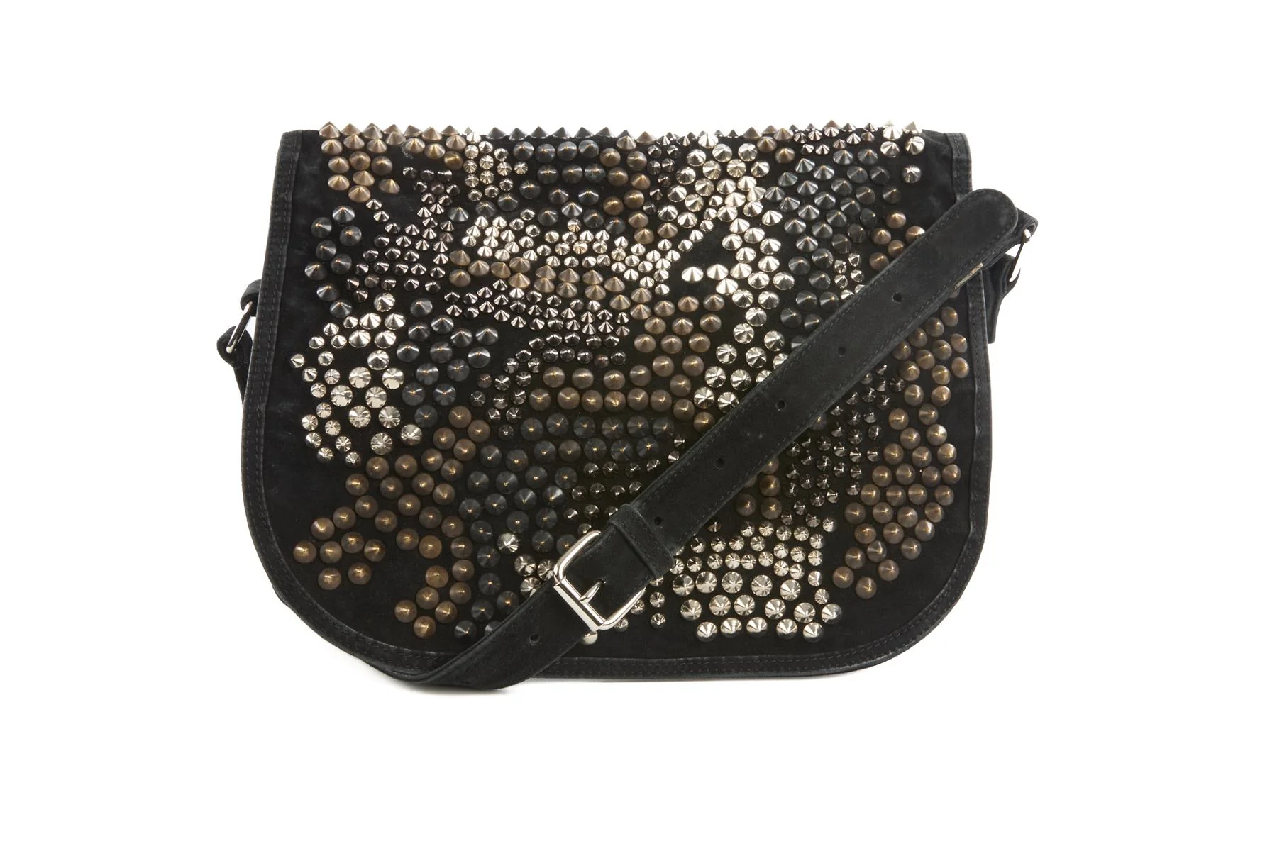BALMAIN BLACK SUEDE SHOULDER BAG - Image 2