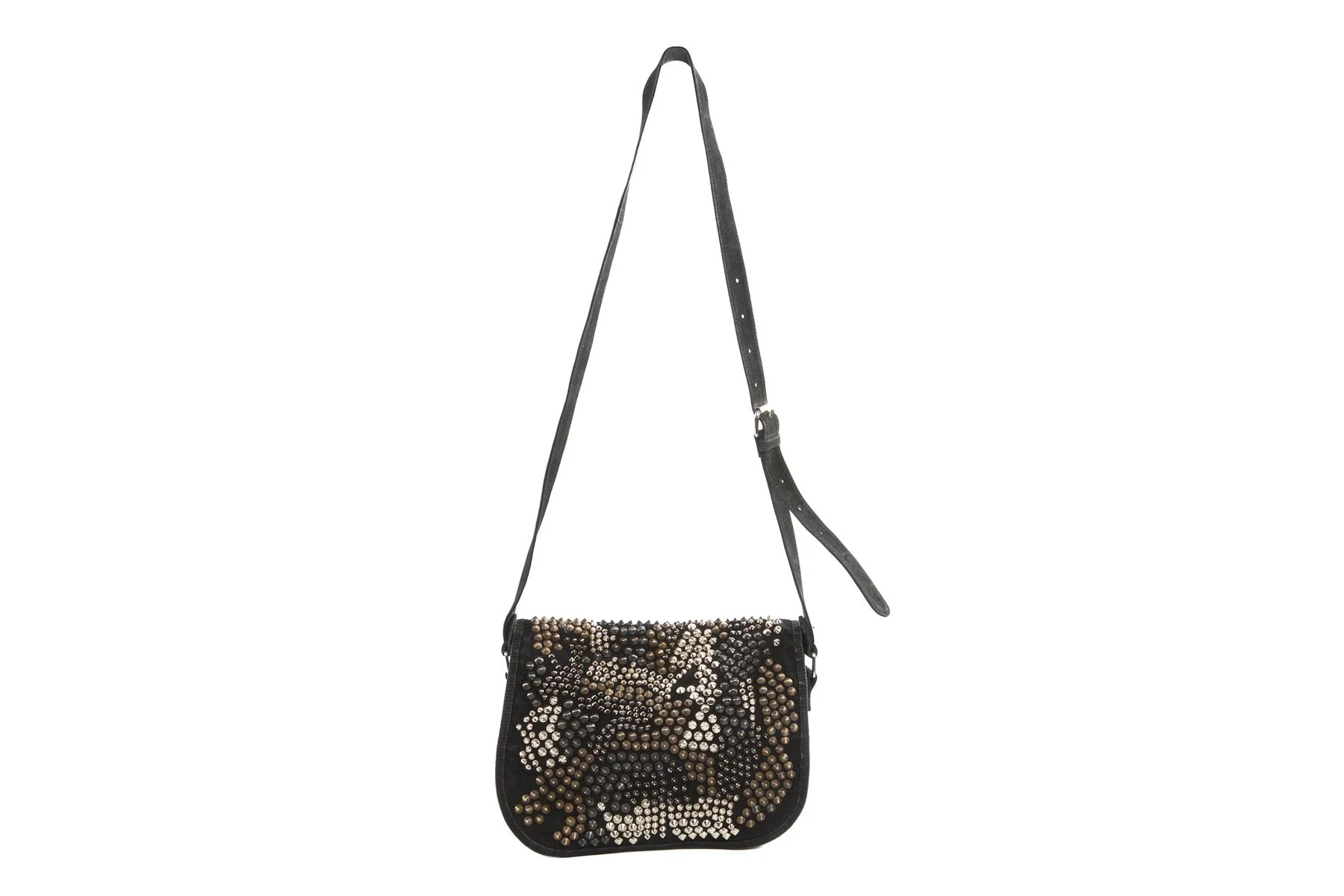 BALMAIN BLACK SUEDE SHOULDER BAG - Image 3