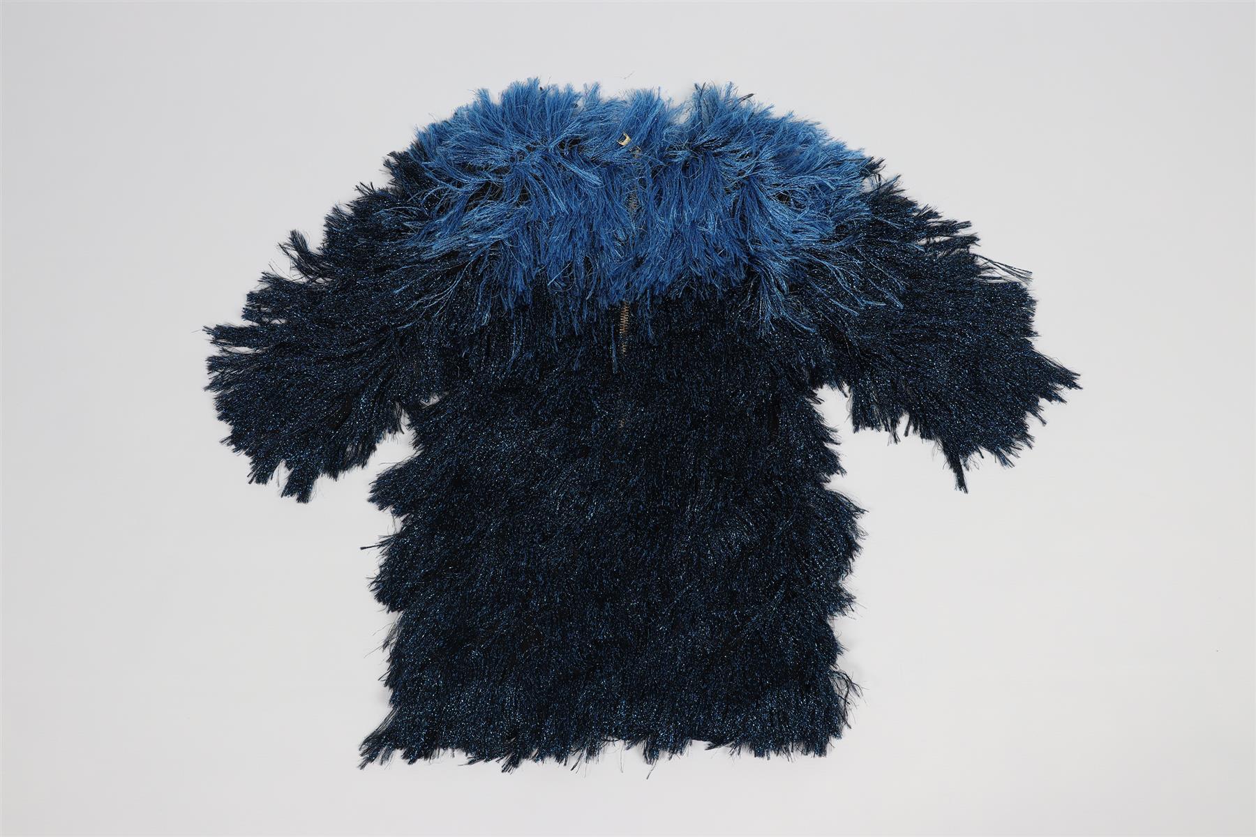BALMAIN BLUE KIDS GIRLS FRINGE DRESS 6 YEARS - Image 4