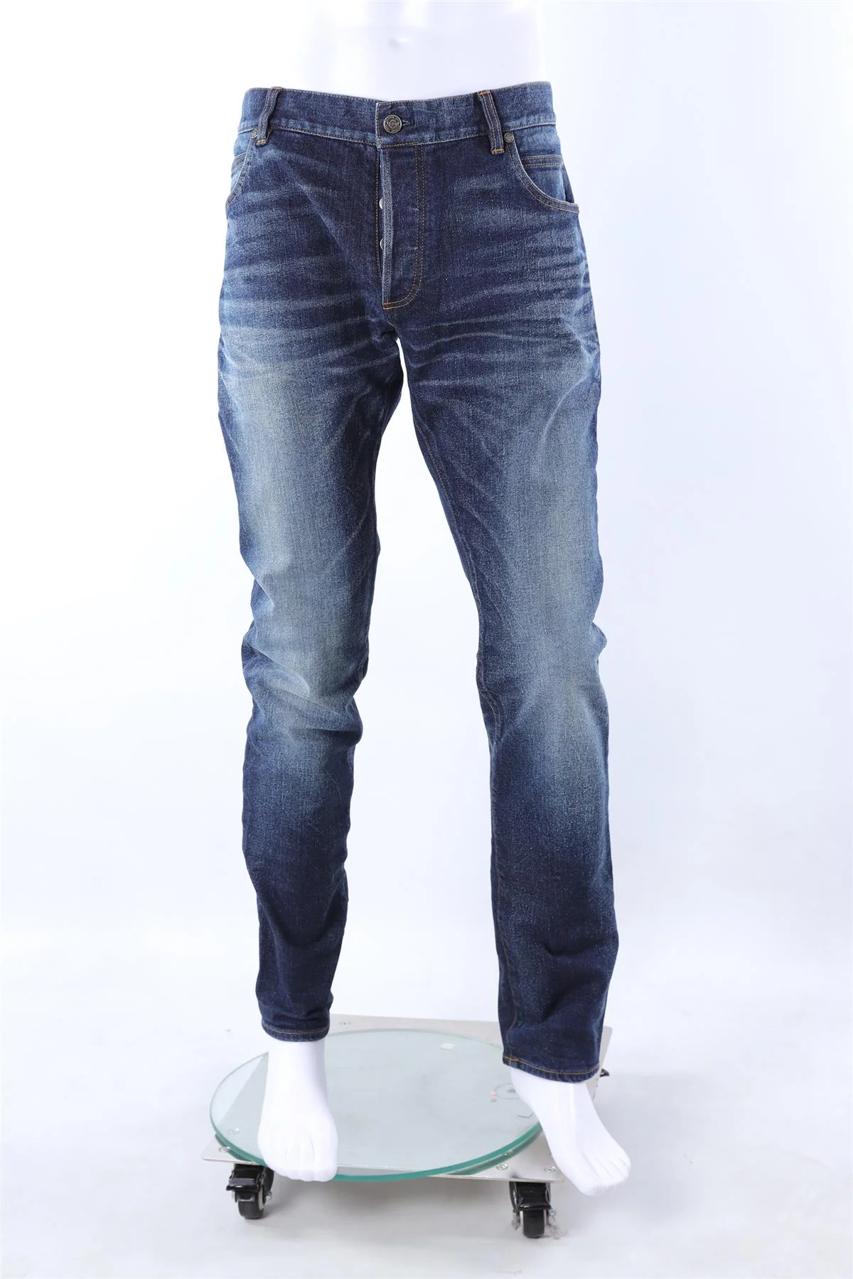 BALMAIN BLUE MEN'S SLIM FIT JEANS UK/US W34 - Image 2