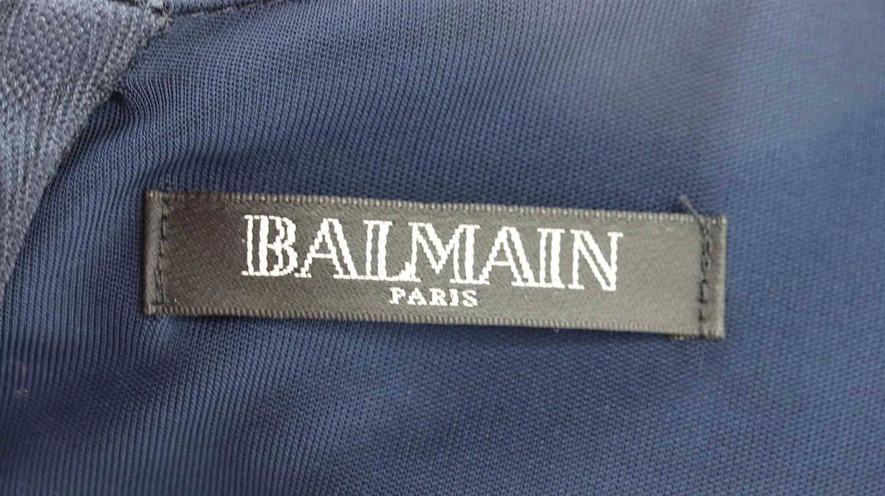 BALMAIN CHAIN TRIMMED WRAP EFFECT JERSEY GOWN FR 42 UK 14 - Image 5