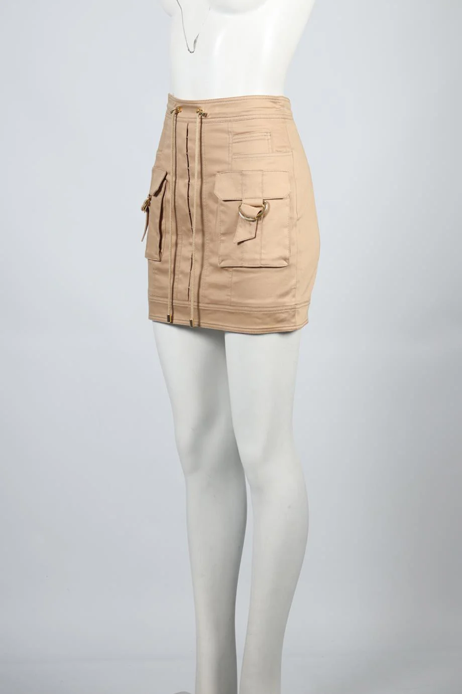 BALMAIN COTTON BLEND MINI SKIRT FR 38 UK 10 - Image 3