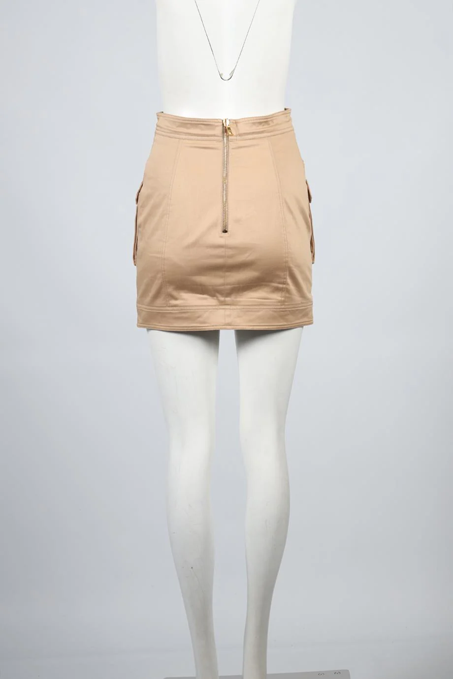 BALMAIN COTTON BLEND MINI SKIRT FR 38 UK 10 - Image 4