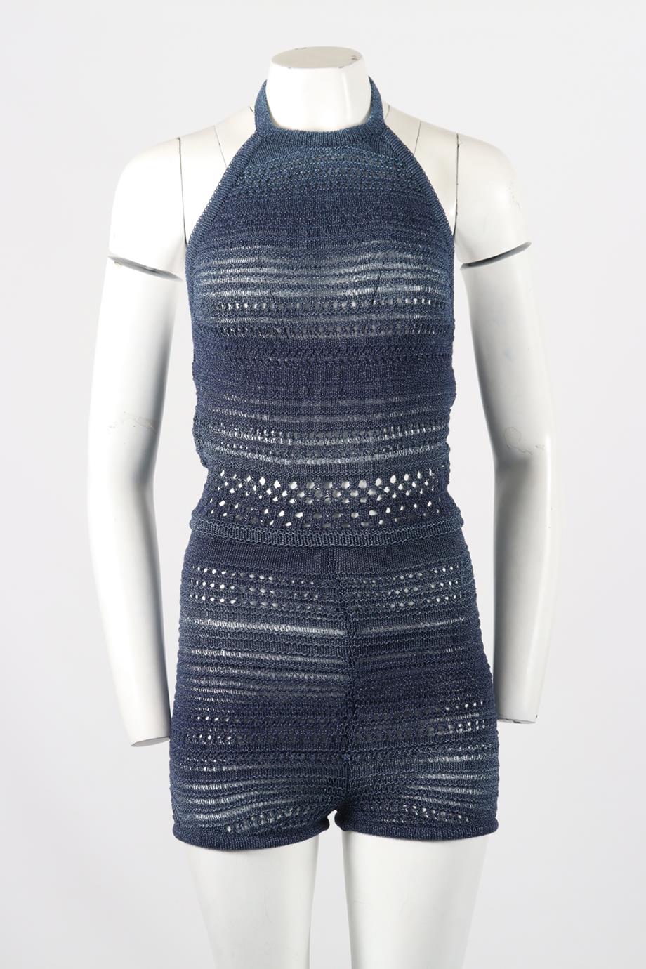 BALMAIN CROCHET KNIT PLAYSUIT FR 38 UK 10 - Image 2