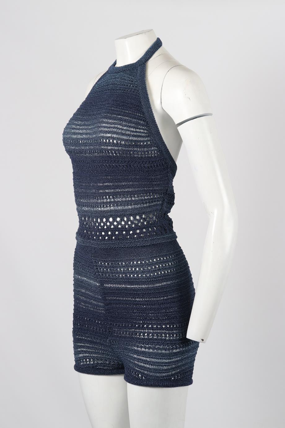 BALMAIN CROCHET KNIT PLAYSUIT FR 38 UK 10 - Image 3