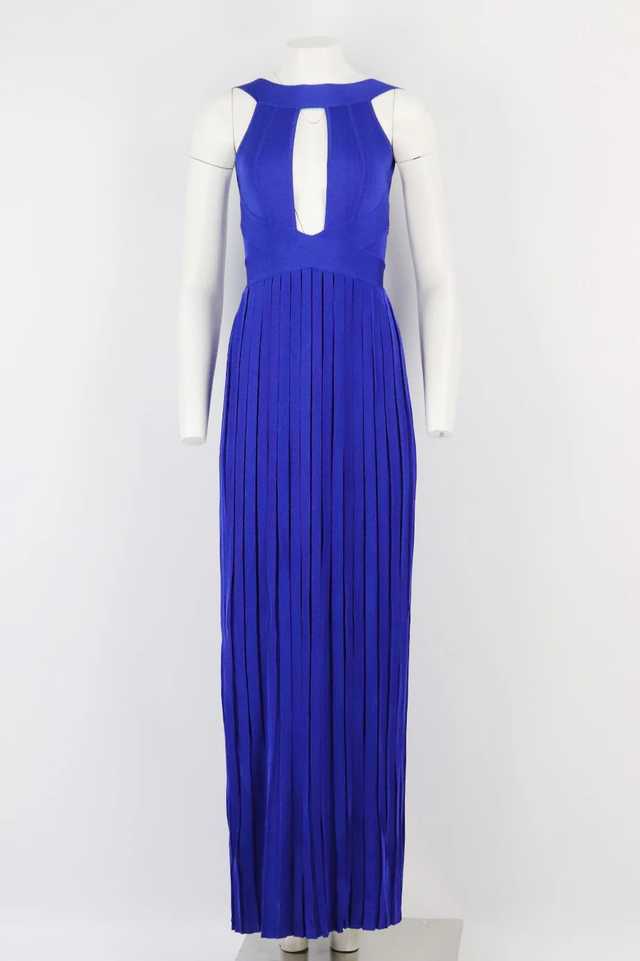 BALMAIN CUTOUT PLEATED STRETCH KNIT GOWN FR 36 UK 8 - Image 2