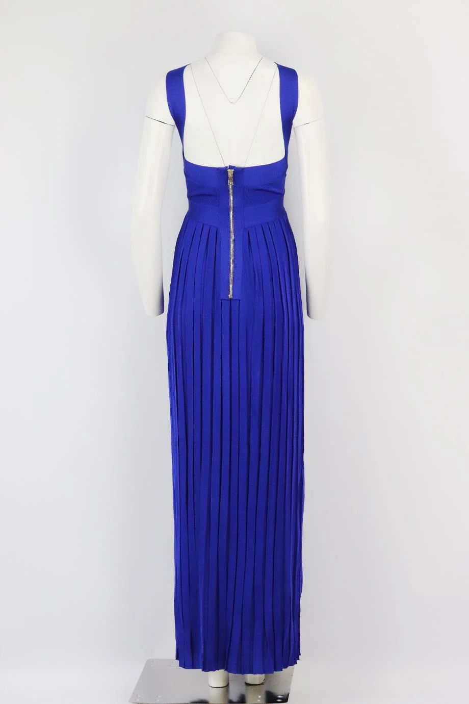 BALMAIN CUTOUT PLEATED STRETCH KNIT GOWN FR 36 UK 8 - Image 4