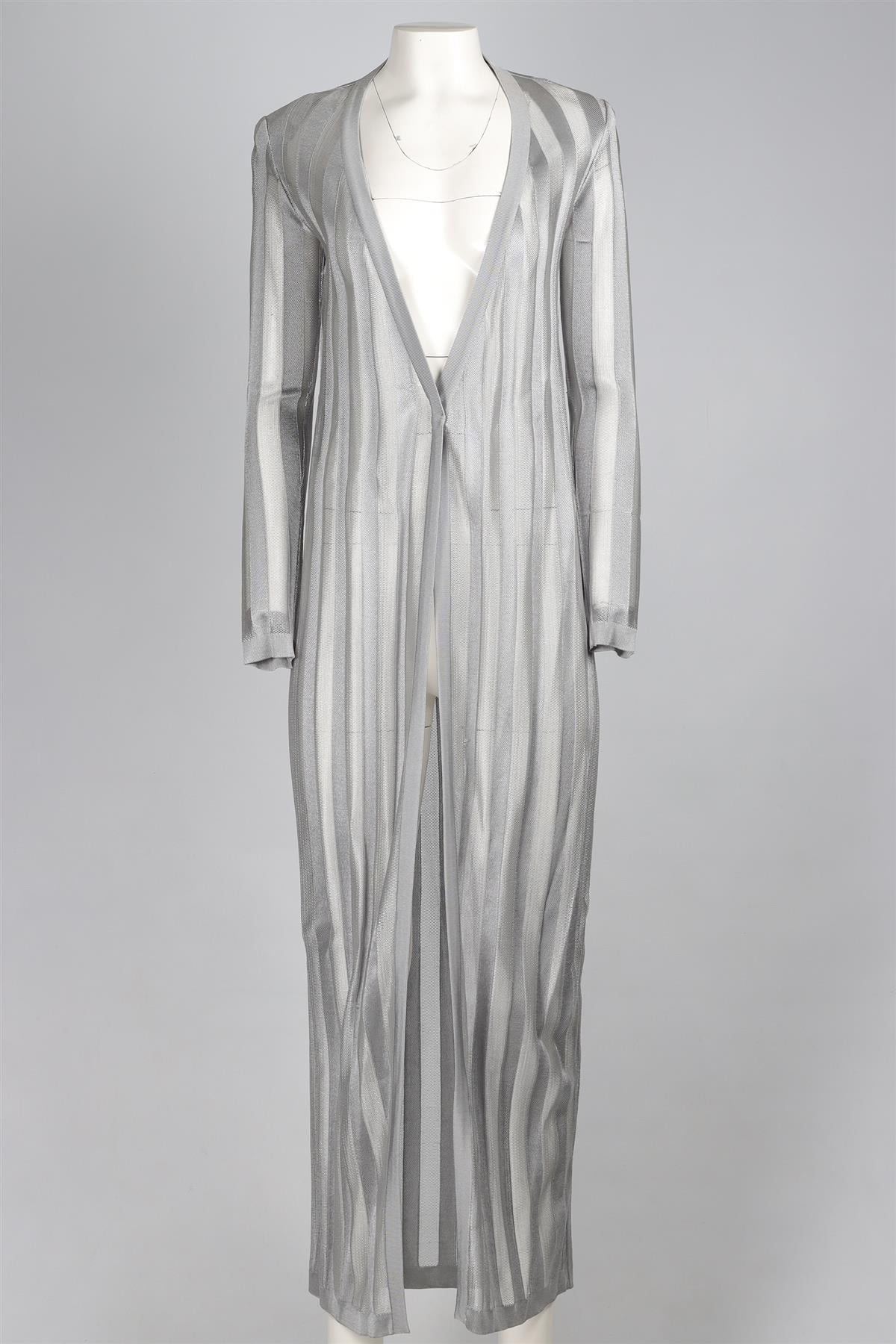 BALMAIN GREY KNIT CARDIGAN FR 38 UK 10 - Image 2