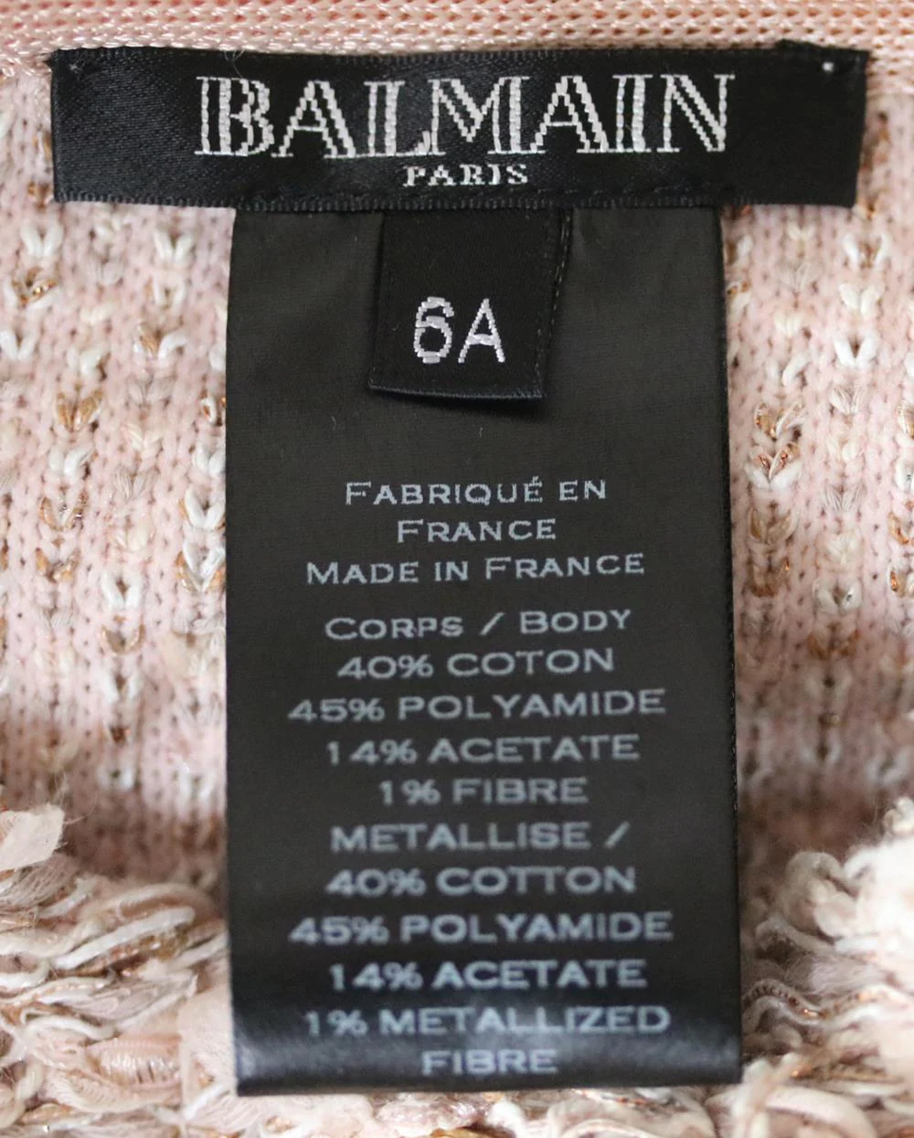 BALMAIN KIDS GIRLS FRINGED TWEED JACKET 6 YEARS - Image 5