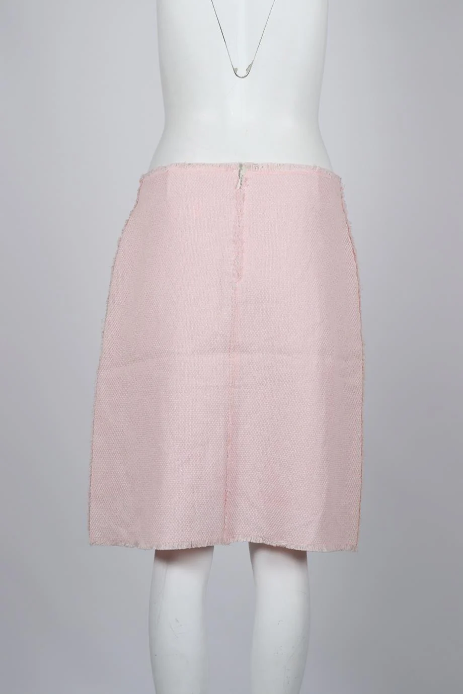 BALMAIN METALLIC COTTON BLEND TWEED SKIRT FR 42 UK 14 - Image 4