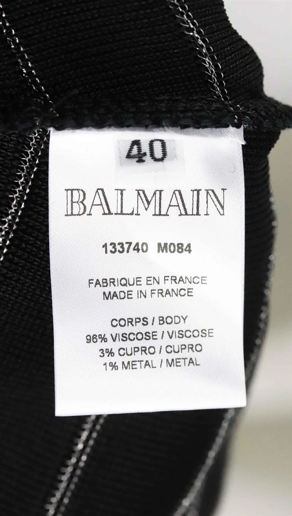 BALMAIN METALLIC STRIPED STRETCH KNIT MAXI DRESS FR 40 UK 12 - Image 6