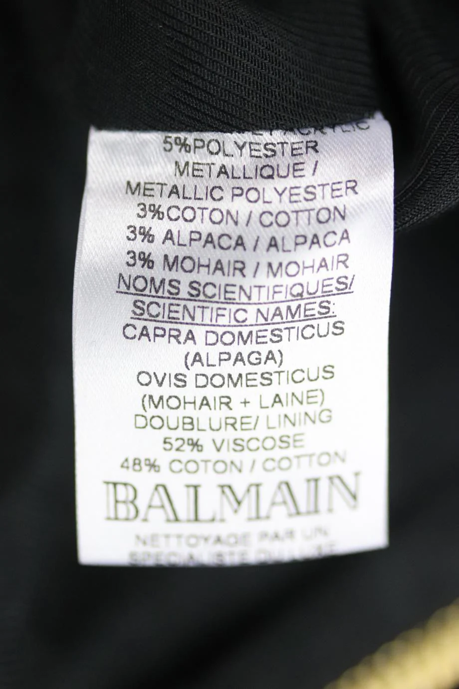 BALMAIN METALLIC WOOL BLEND TWEED MINI SKIRT FR 34 UK 4 - Image 5