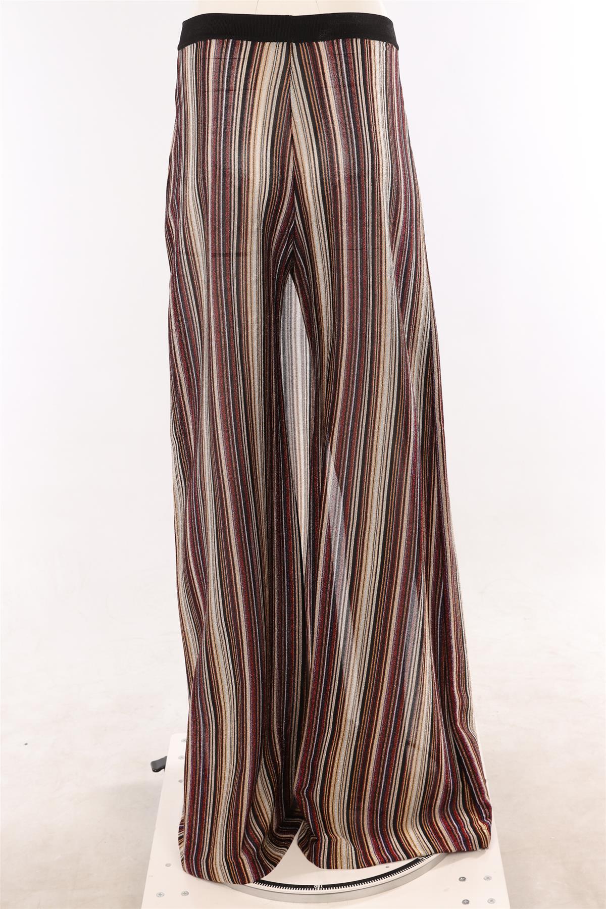 BALMAIN MULTI KNIT WIDE LEG PANTS FR 38 UK 10 - Image 4