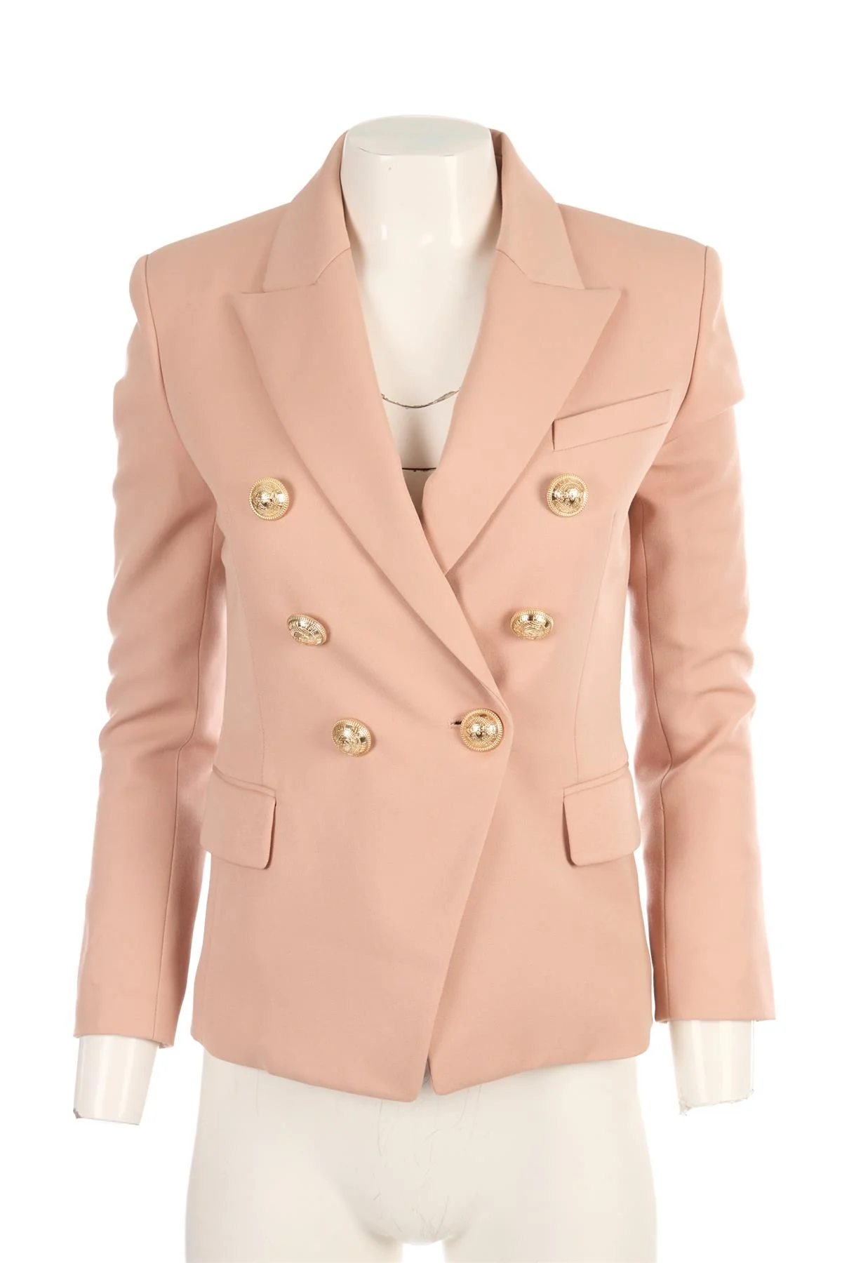 BALMAIN NUDE WOOL BLAZER FR 36 UK 8 - Image 2