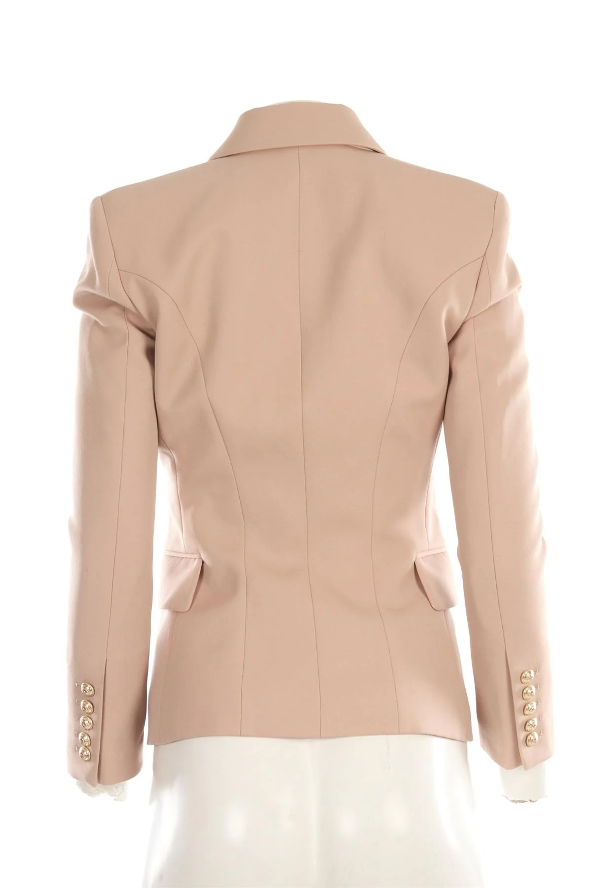 BALMAIN NUDE WOOL BLAZER FR 36 UK 8 - Image 4