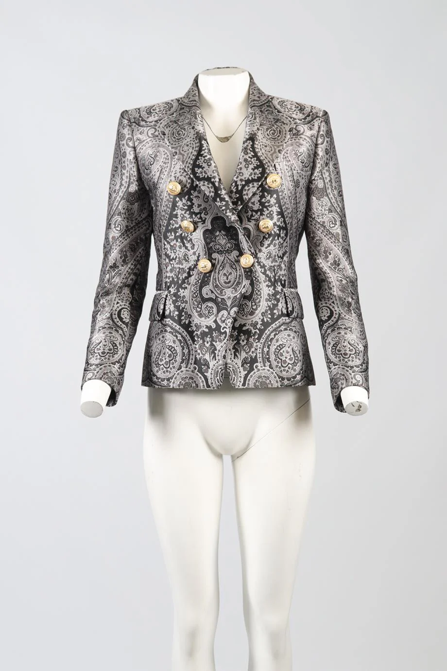 BALMAIN SATIN BLAZER FR 40 UK 12 - Image 2