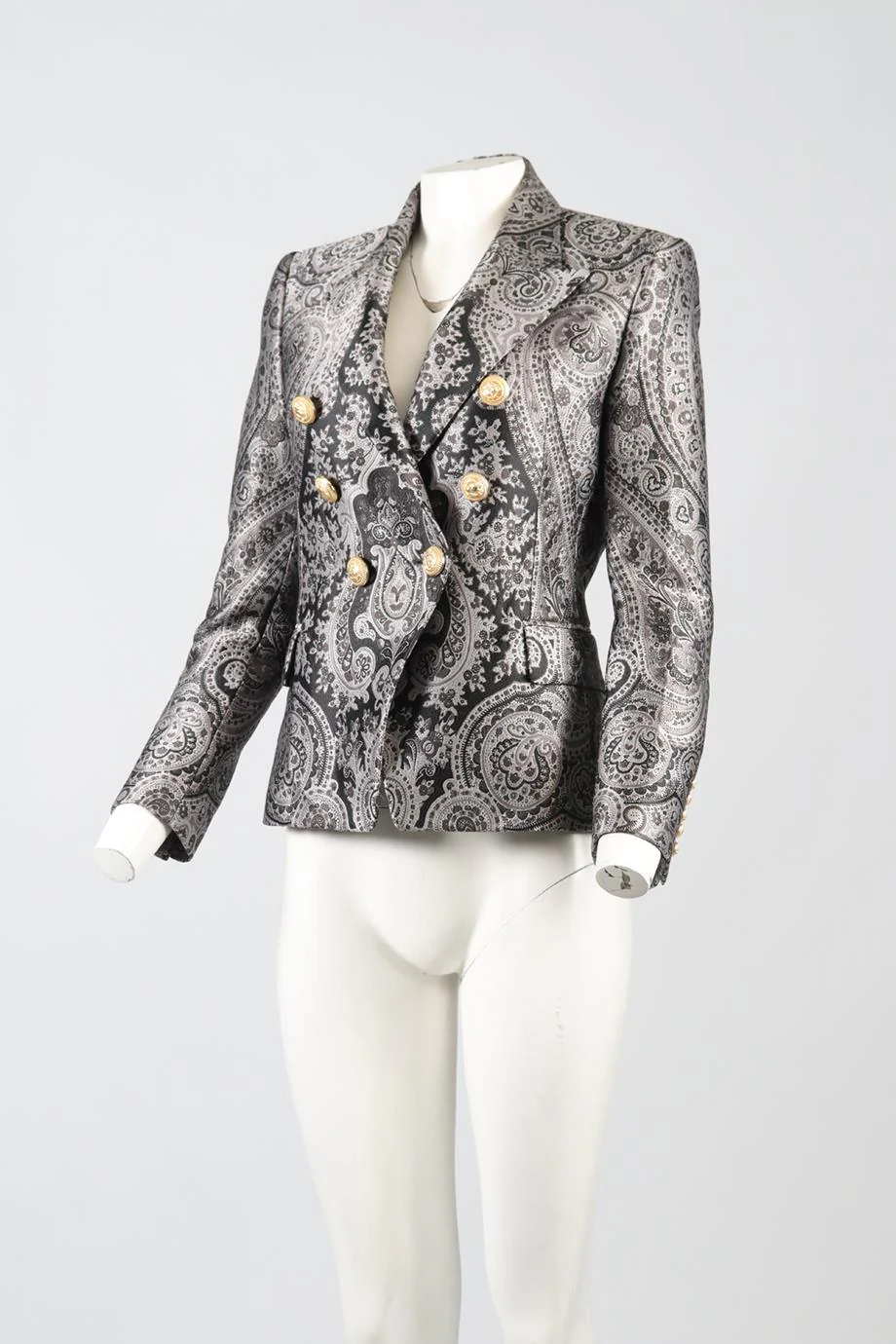 BALMAIN SATIN BLAZER FR 40 UK 12 - Image 3