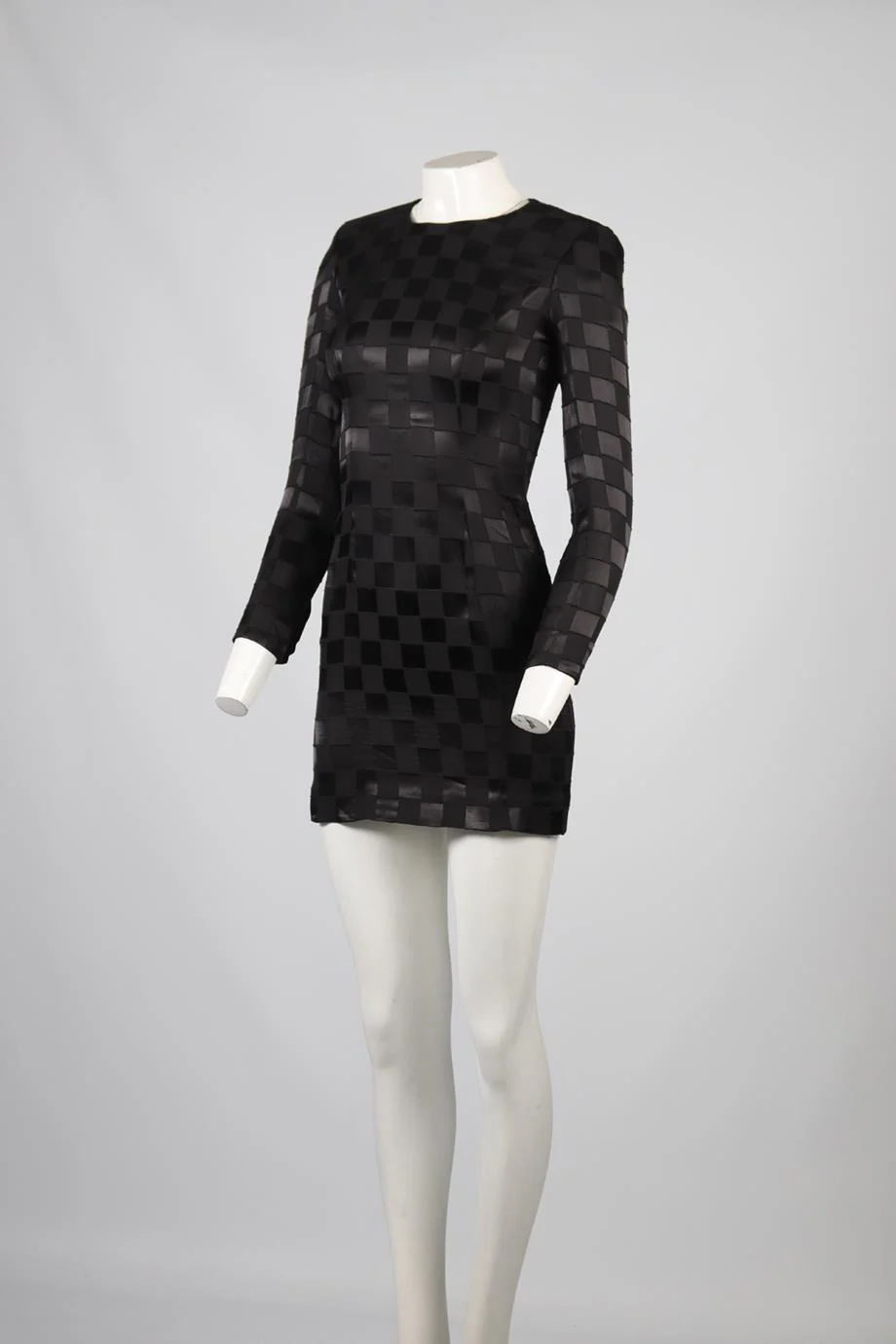 BALMAIN SILK BLEND MINI DRESS FR 36 UK 8 - Image 3