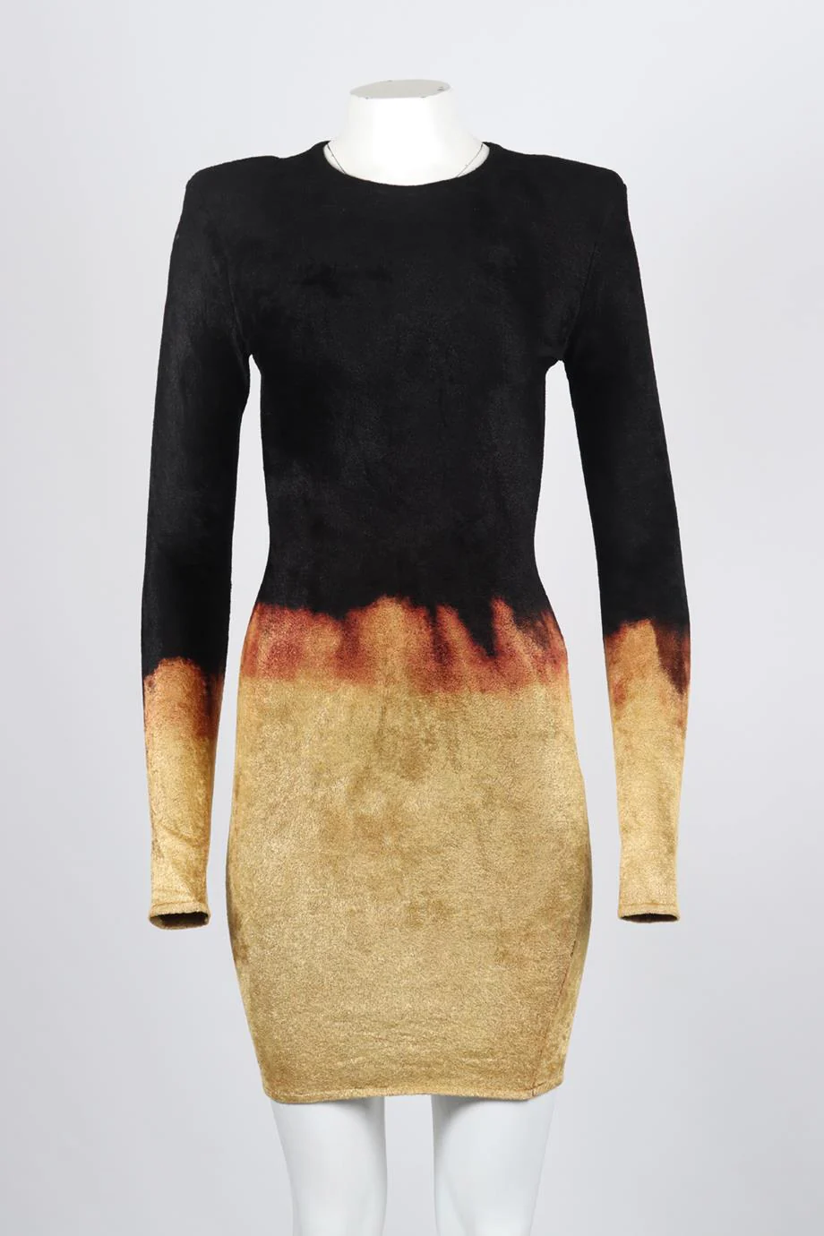 BALMAIN STRETCH KNIT MINI DRESS FR 36 UK 8 - Image 2