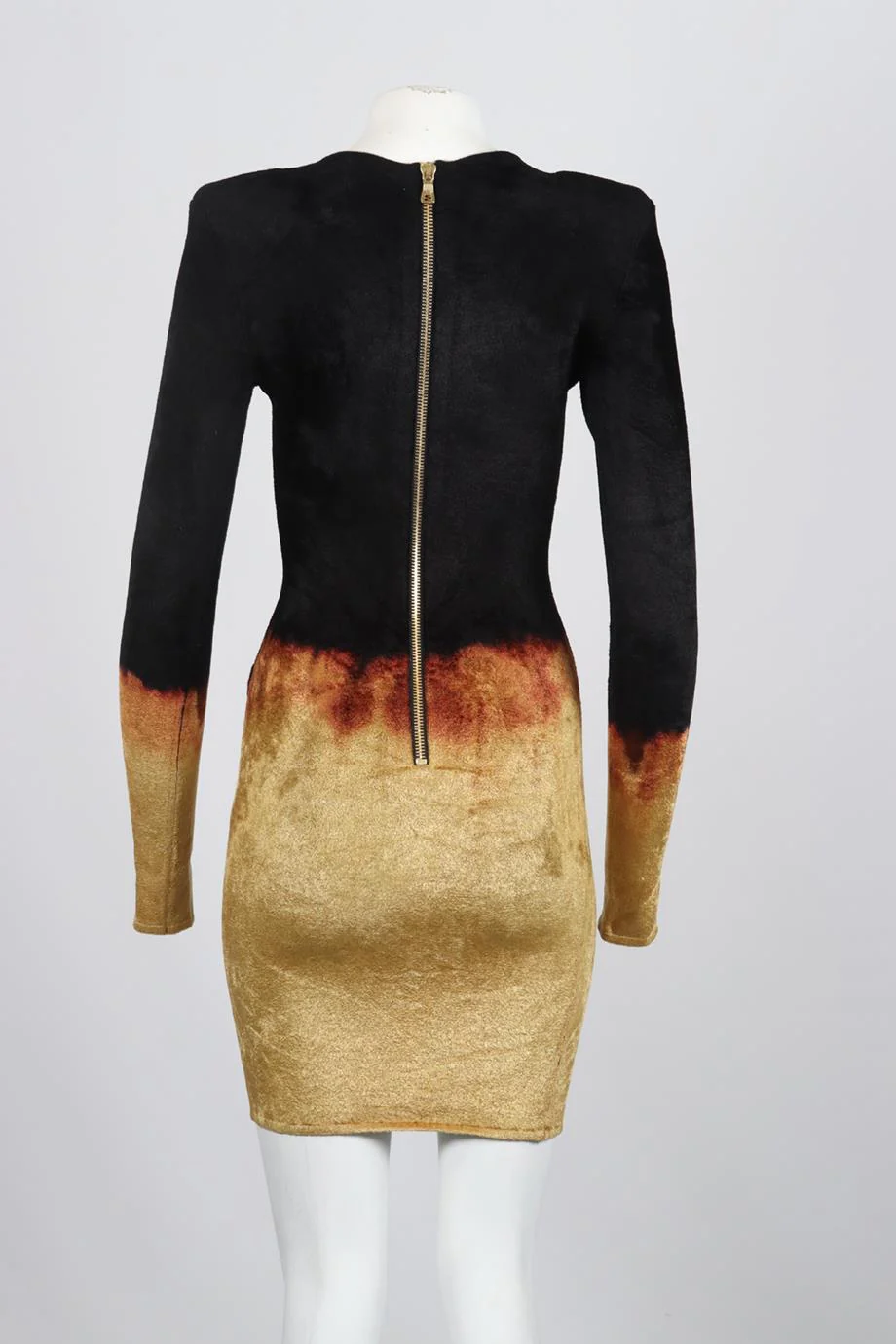 BALMAIN STRETCH KNIT MINI DRESS FR 36 UK 8 - Image 4