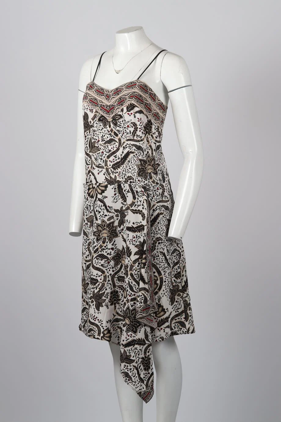 BARBARA BUI PRINTED SILK MIDI DRESS FR 38 UK 10 - Image 3
