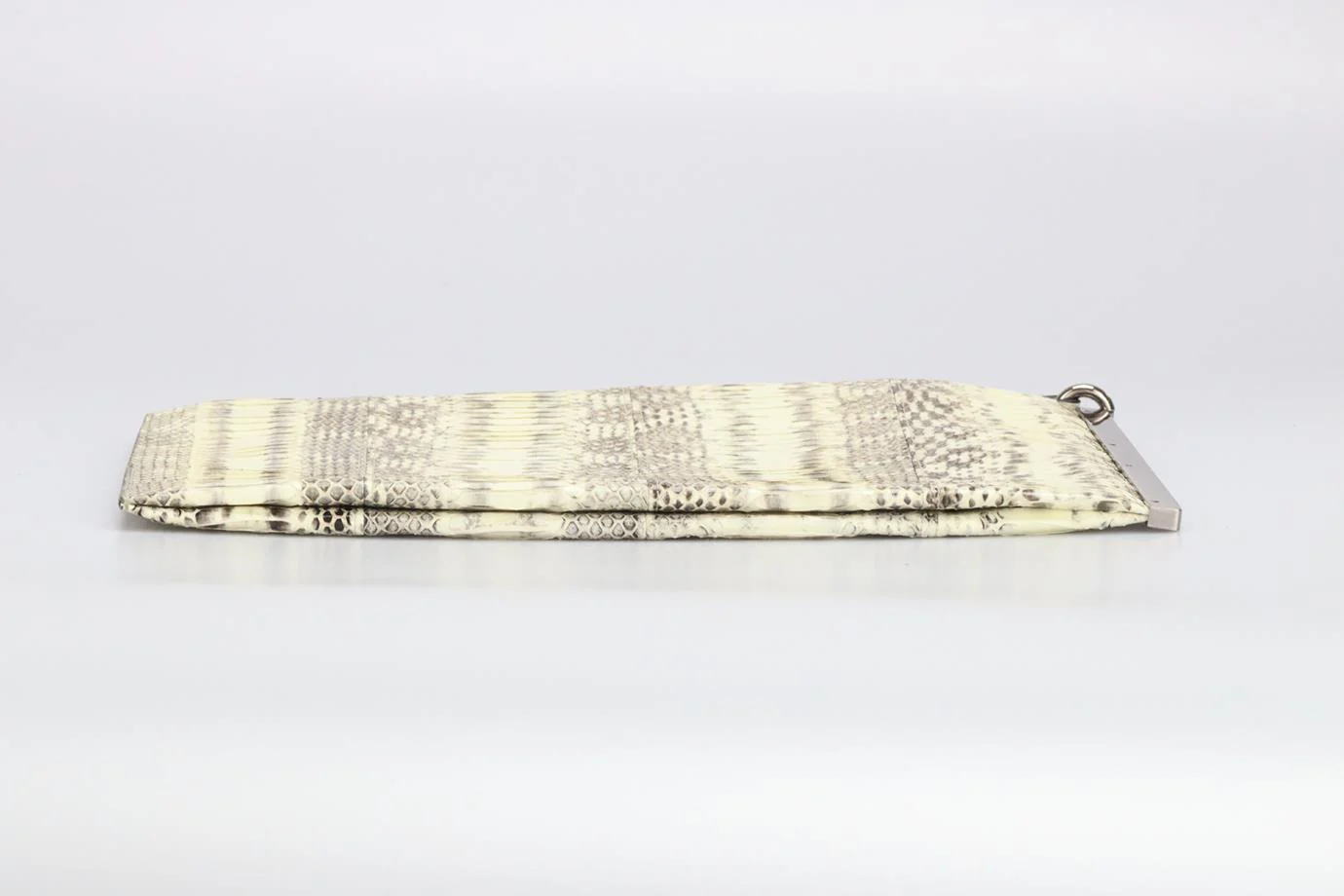 BARBARA BUI PYTHON AND LEATHER CLUTCH - Image 6