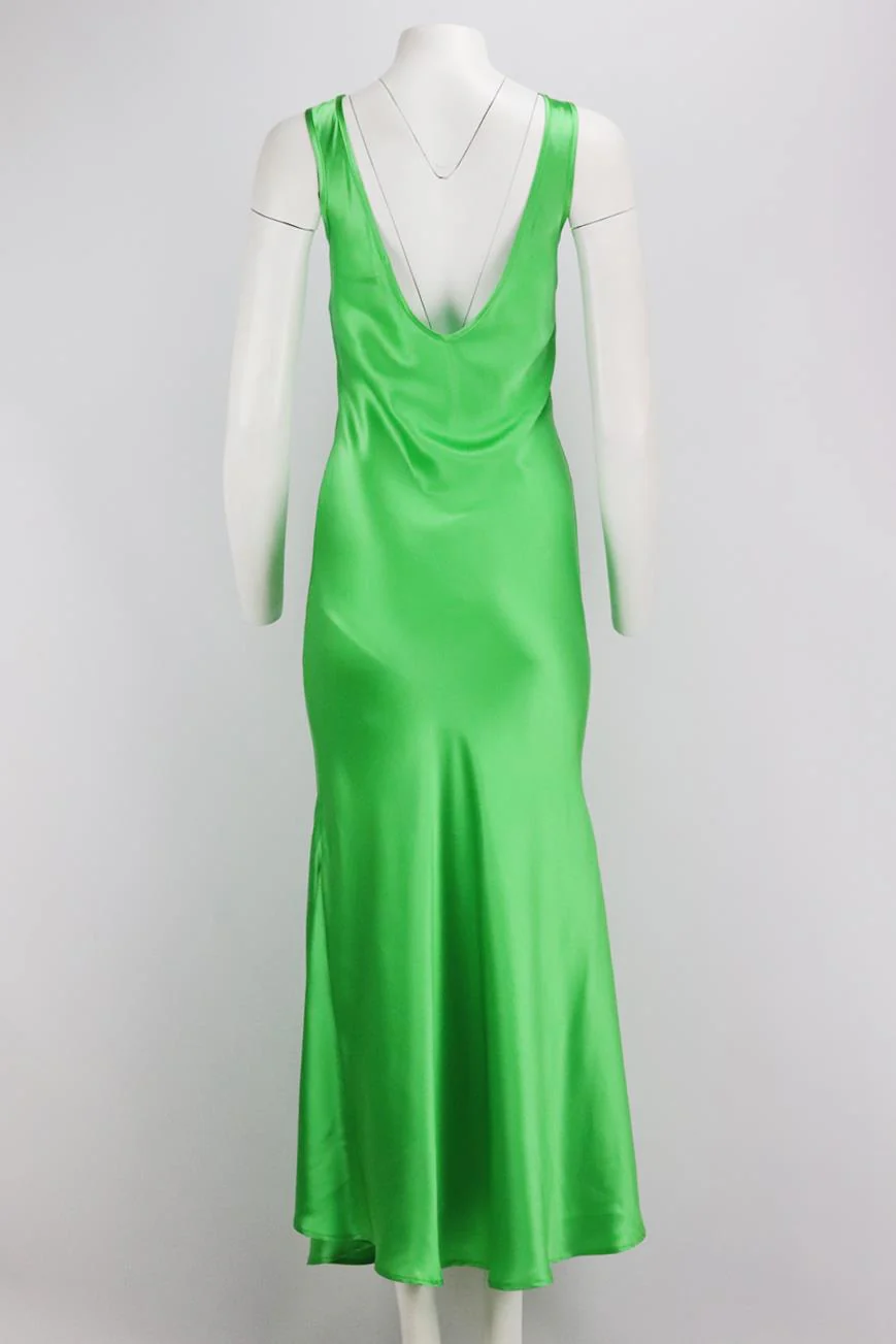 BARDO COLLECTIVE SILK SATIN MAXI DRESS SMALL - Image 4