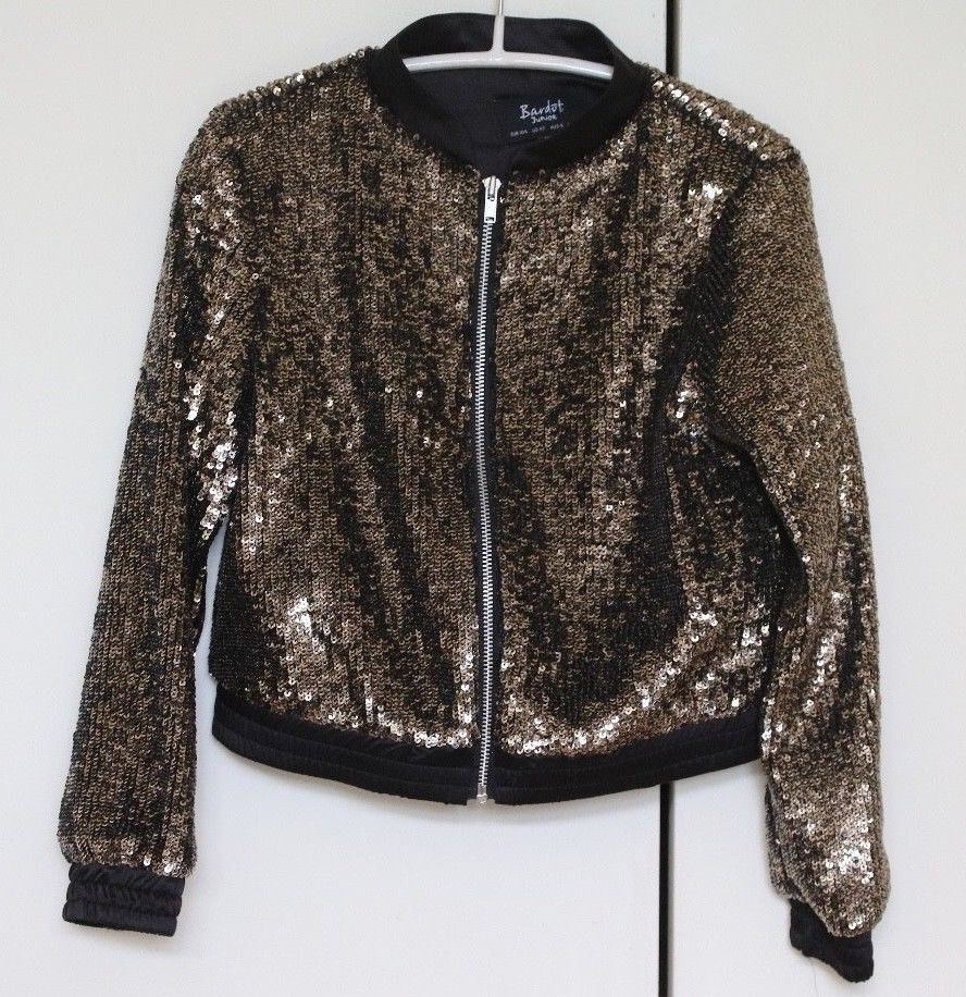 BARDOT JUNIOR GIRLS GOLD SEQUIN JACKET 3 YEARS - Image 3