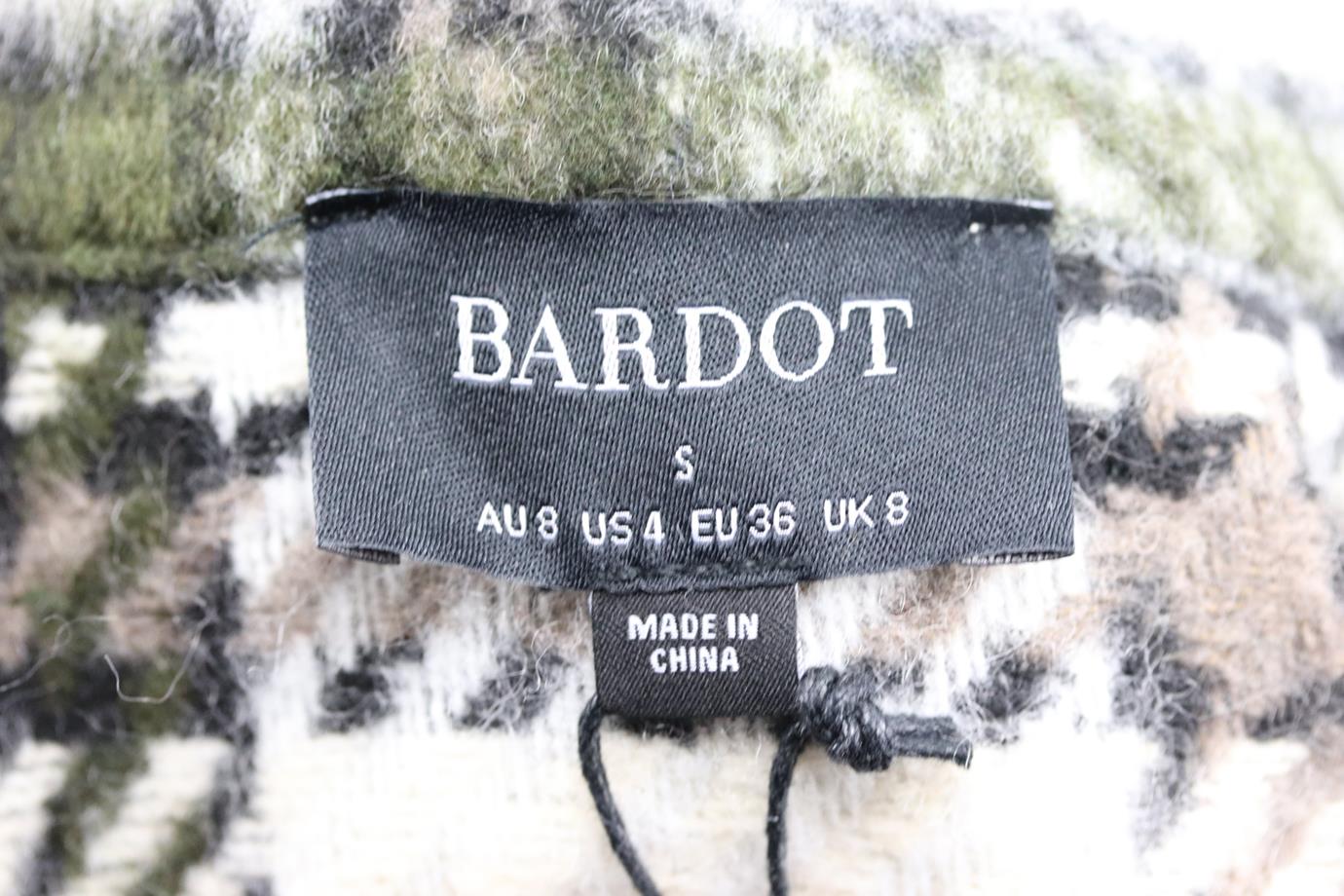 BARDROT CHECKED WOOL BLEND JACKET SMALL - Image 5