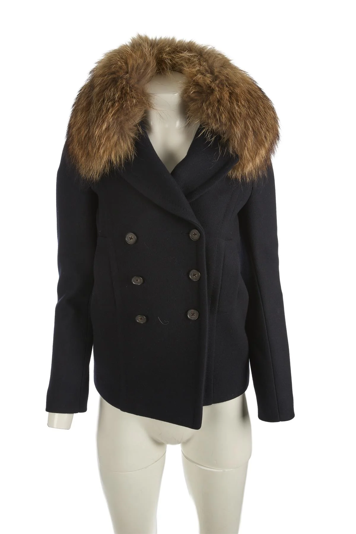 BARNEYS NEW YORK NAVY WOOL JACKET FR 36 UK 8 - Image 2
