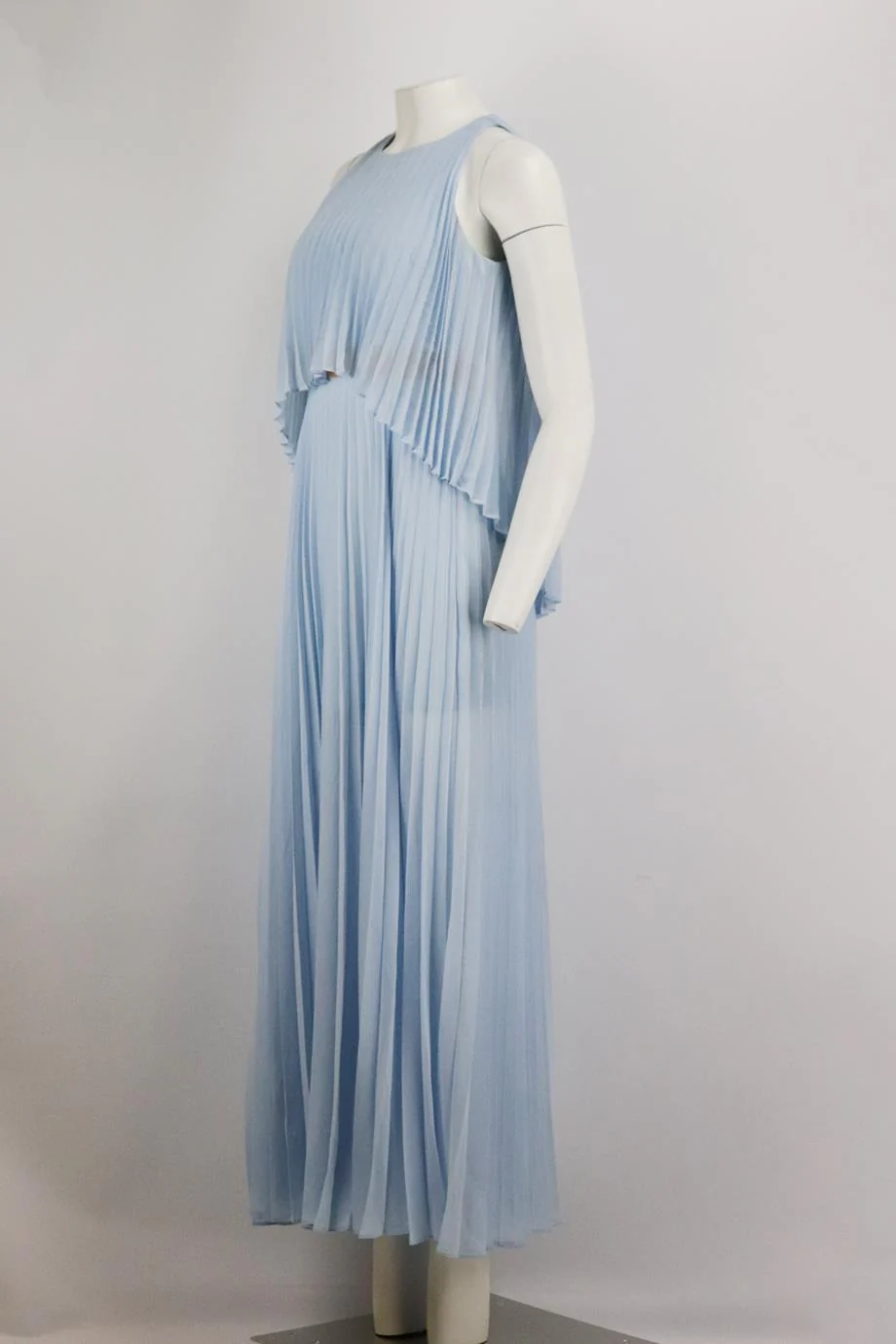 BCBG MAX AZRIA PLEATED CHIFFON MAXI DRESS XXSMALL - Image 3