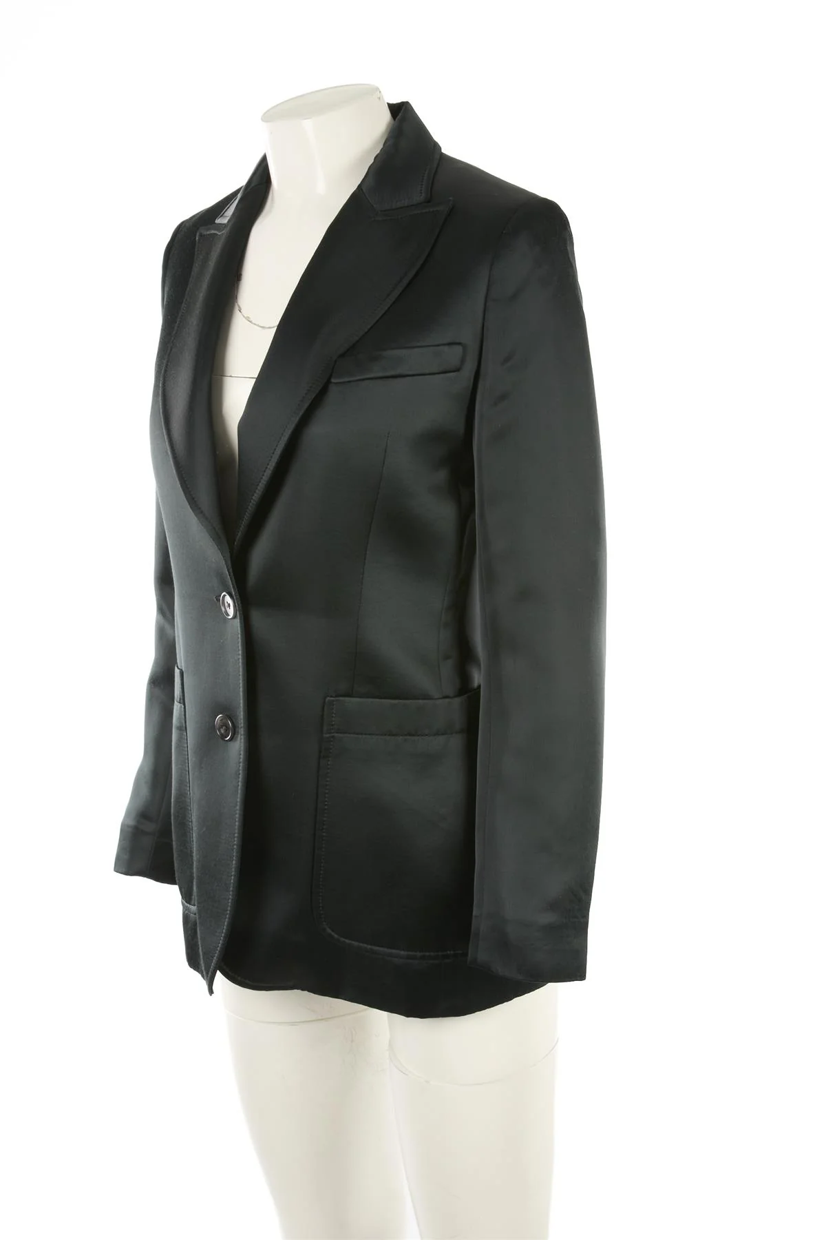 BELLA FREUD GREEN SATIN BLAZER UK 8 - Image 3