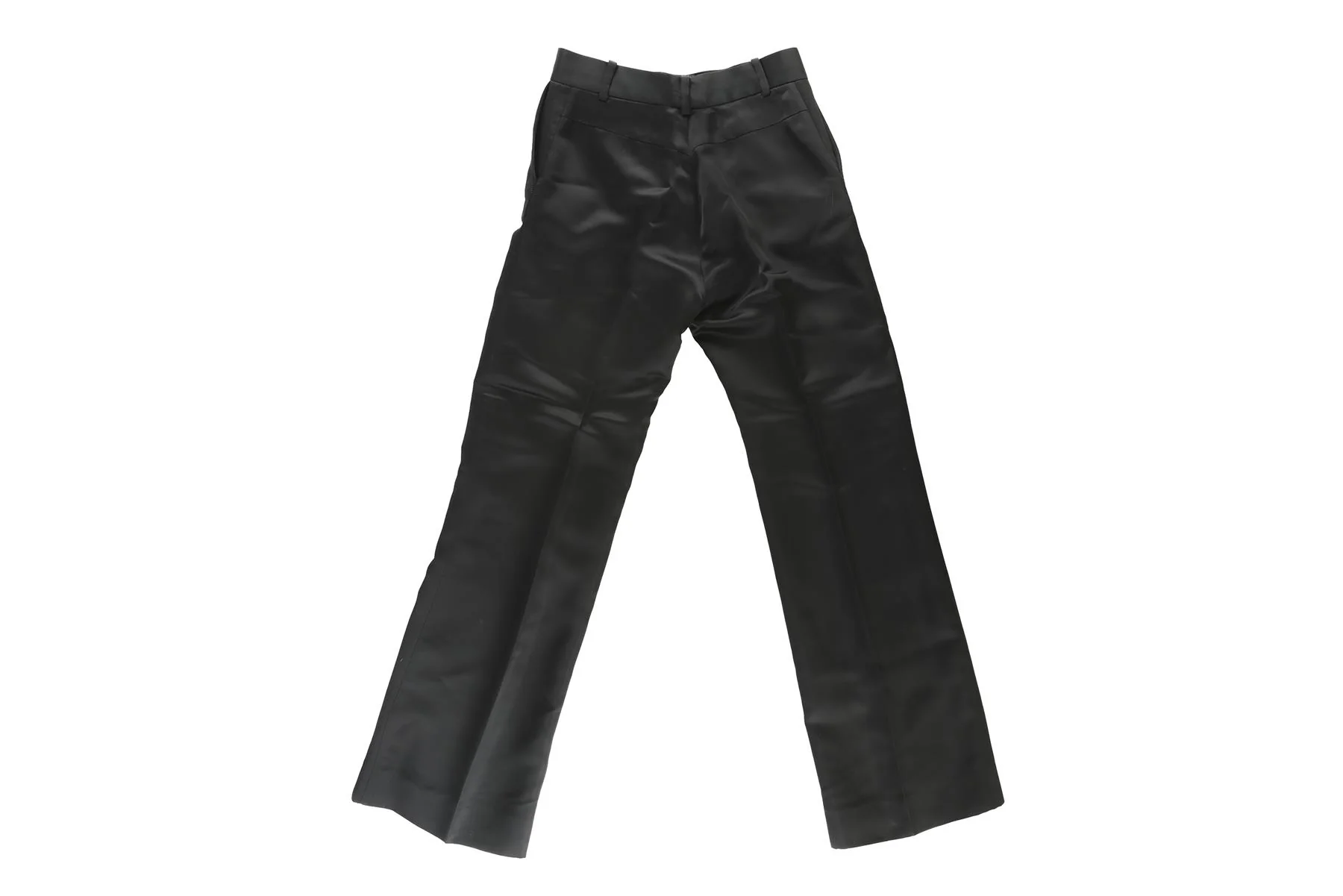 BELLA FREUD GREEN SATIN FLARED PANTS UK 10 - Image 4