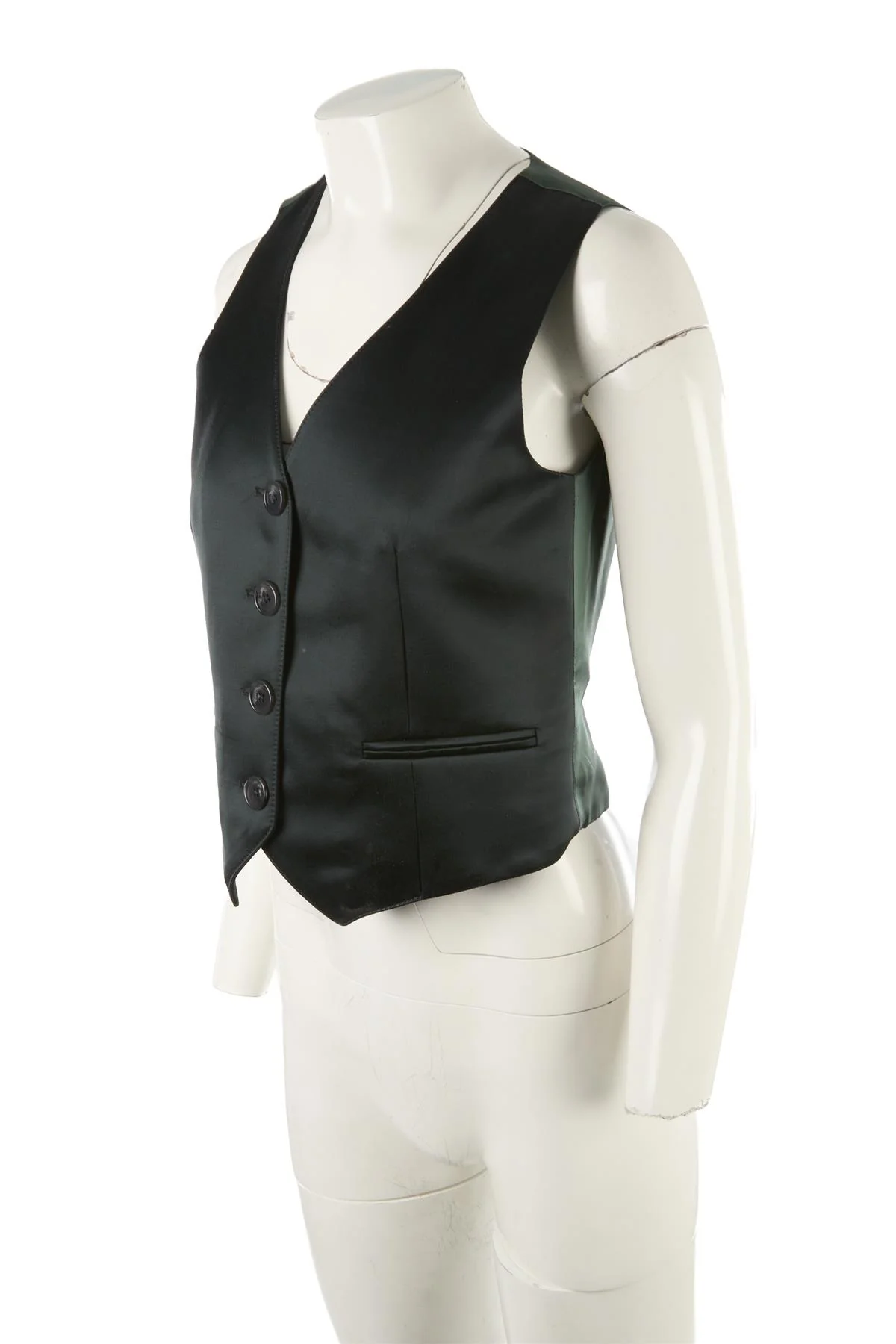 BELLA FREUD GREEN SATIN WAISTCOAT UK 8 - Image 3