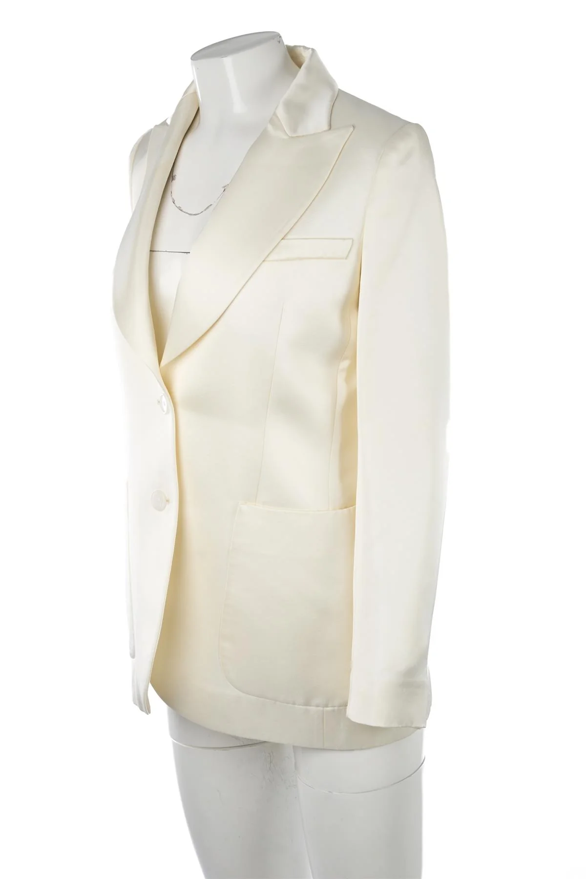 BELLA FREUD IVORY SATIN BLAZER UK 8 - Image 3