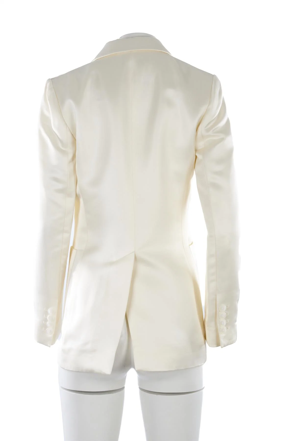 BELLA FREUD IVORY SATIN BLAZER UK 8 - Image 4