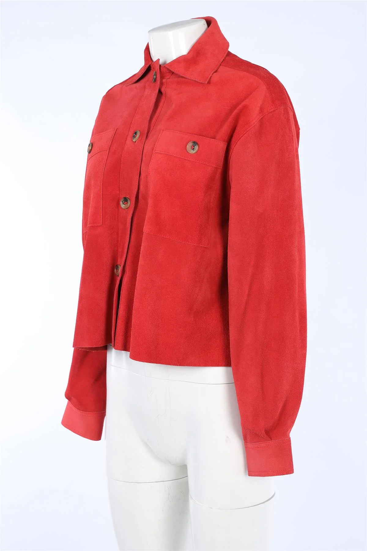 BELLA FREUD RED SUEDE JACKET SMALL - Image 3