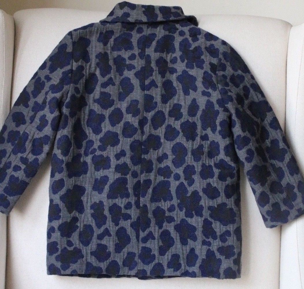 BELLEROSE GIRLS LEOPARD PRINT WOOL BLEND COAT 3 YEARS - Image 3