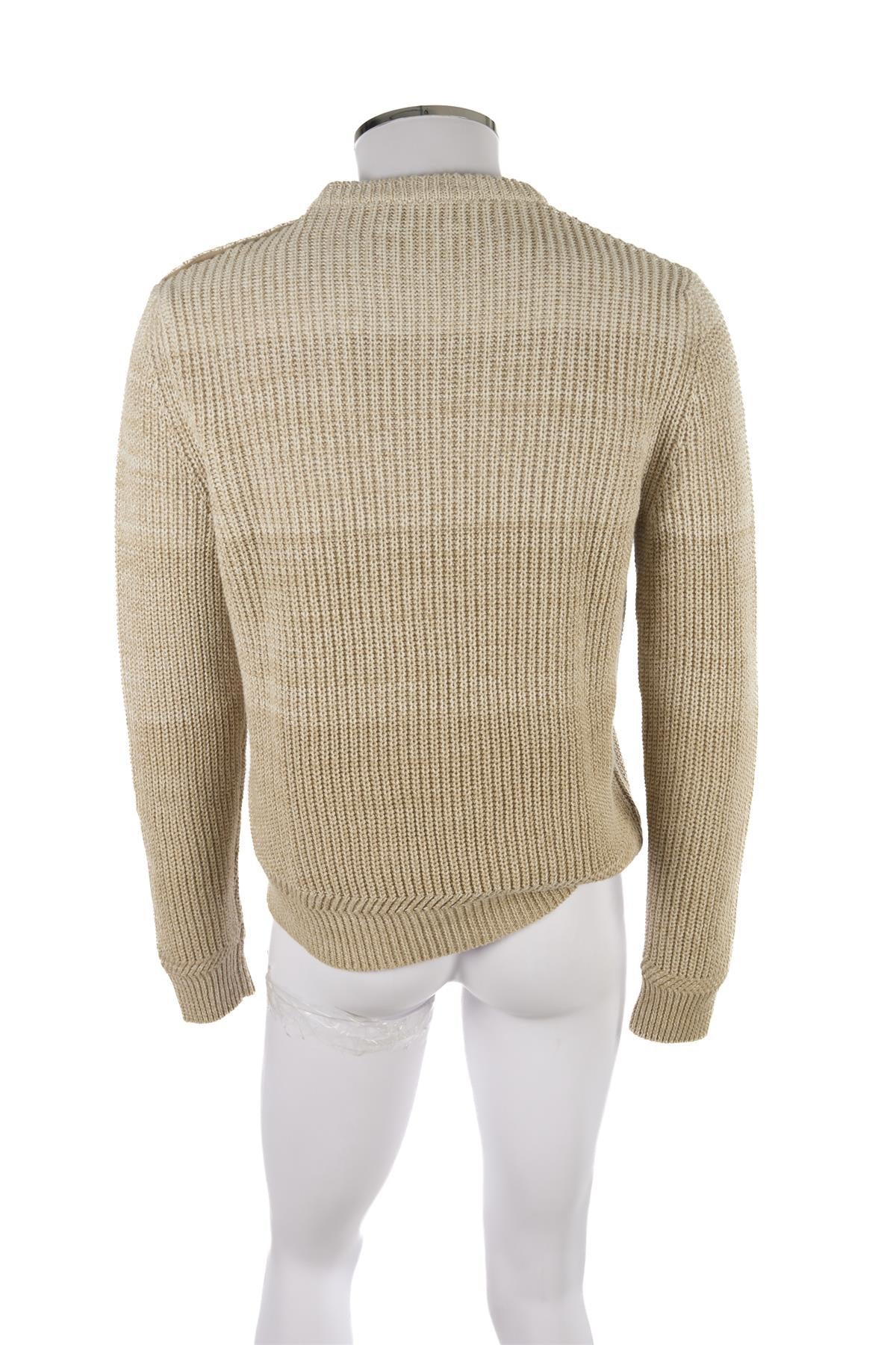 BERLUTI BEIGE MEN'S LINEN SWEATER UK/US 38 FR 48 IT 48 - Image 4