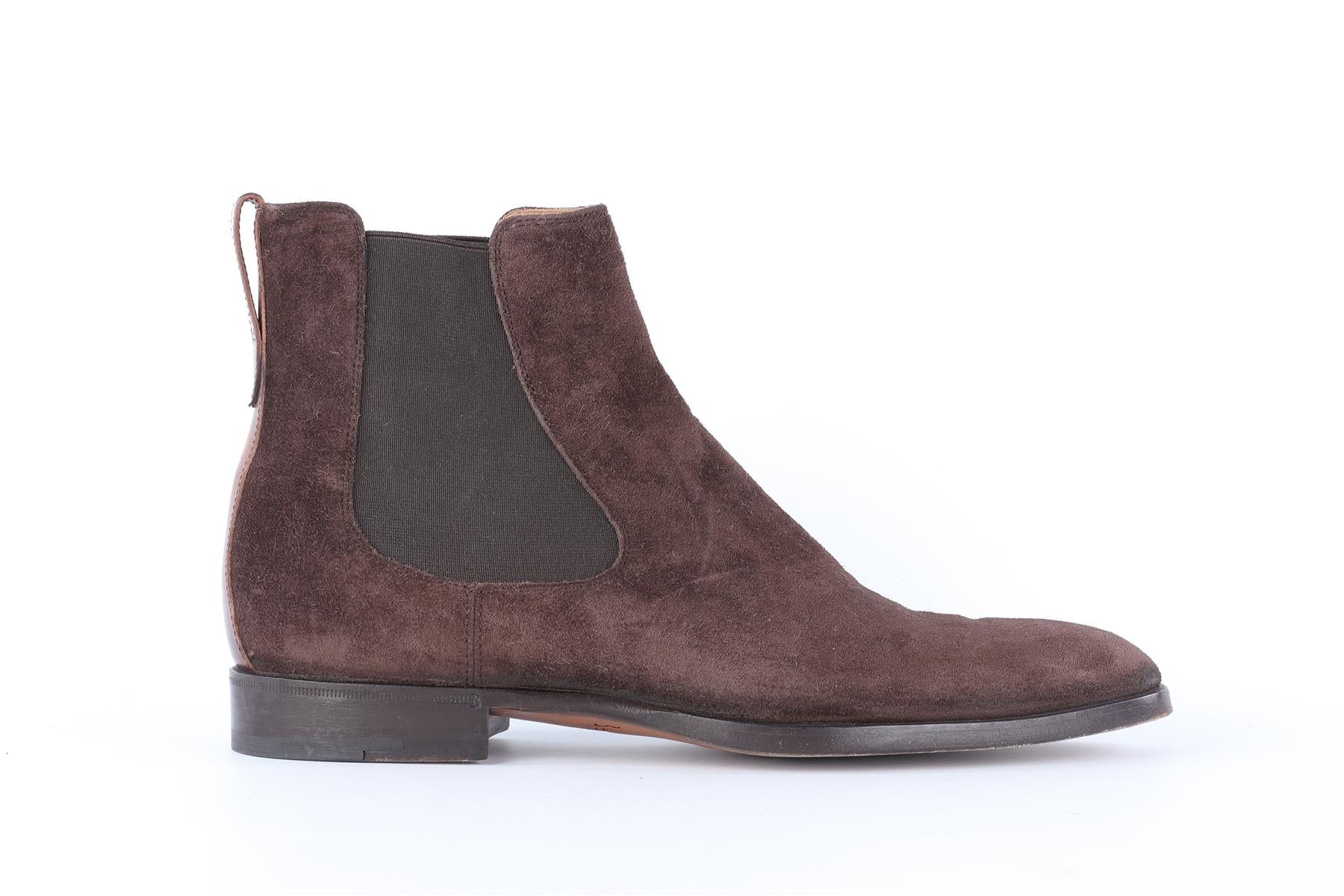 BERLUTI BROWN MEN'S SUEDE ANKLE BOOTS EU 42 UK 8 US 9 - Image 2
