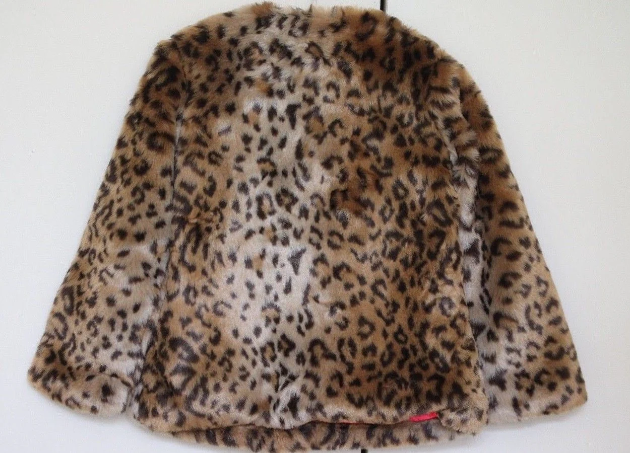 BILLIEBLUSH GIRLS LEOPARD PRINTED FAUX FUR JACKET 3 YEARS - Image 5