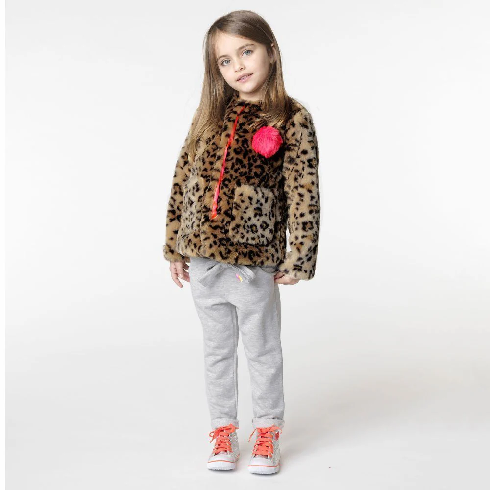 BILLIEBLUSH GIRLS LEOPARD PRINTED FAUX FUR JACKET 3 YEARS - Image 7
