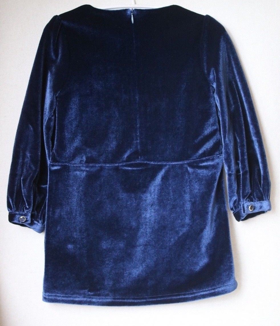 BILLIEBLUSH GIRLS NAVY BLUE VELVET DRESS 3 YEARS - Image 3