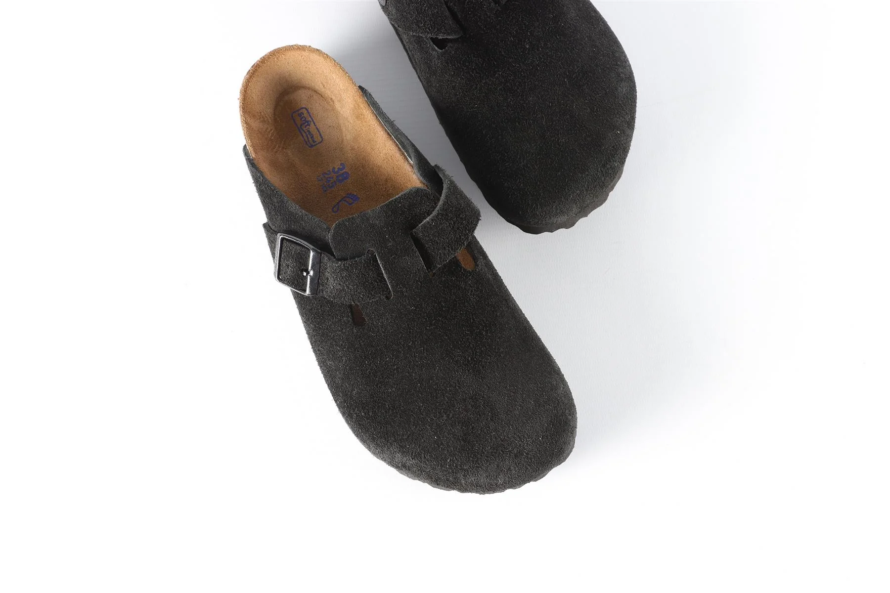 BIRKENSTOCK BLACK SUEDE MULES EU 38 UK 5 US 8 - Image 4