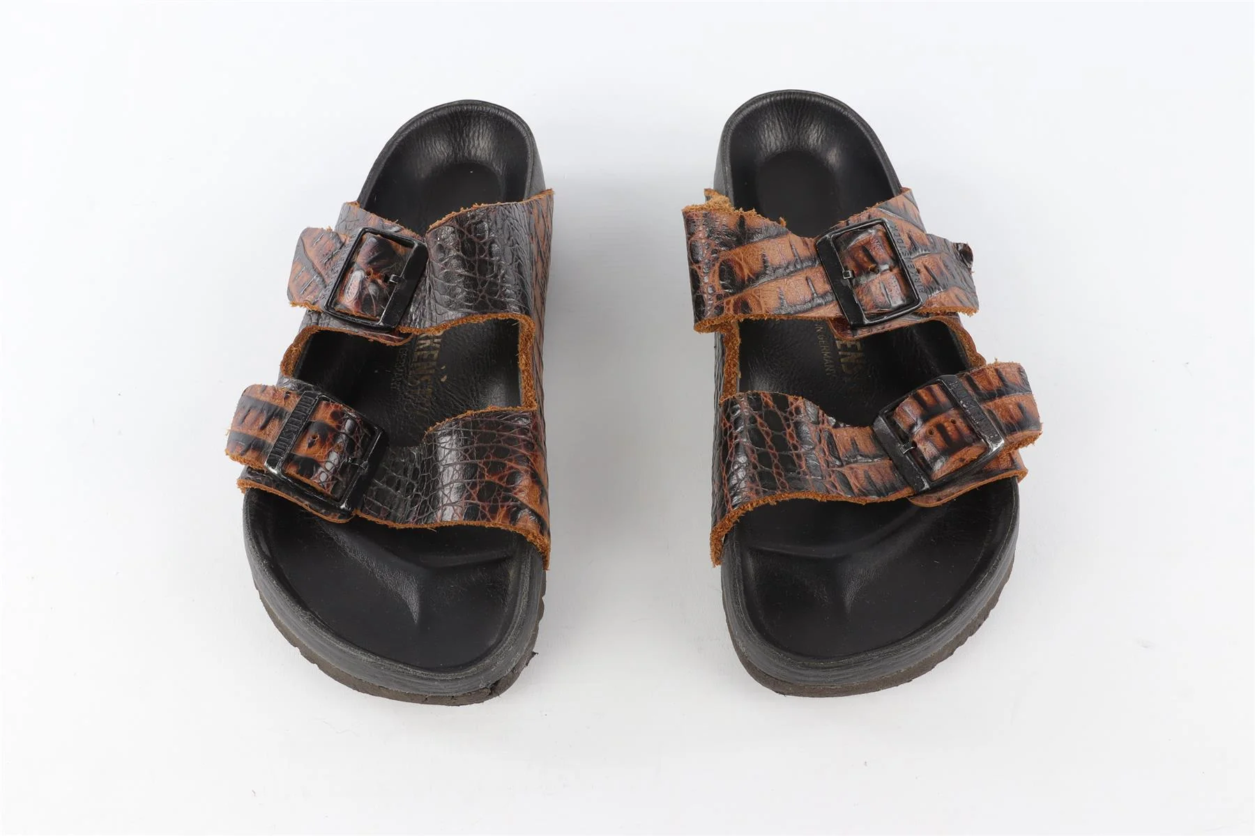 BIRKENSTOCK BROWN LEATHER SANDALS EU 38 UK 5 US 8 - Image 3
