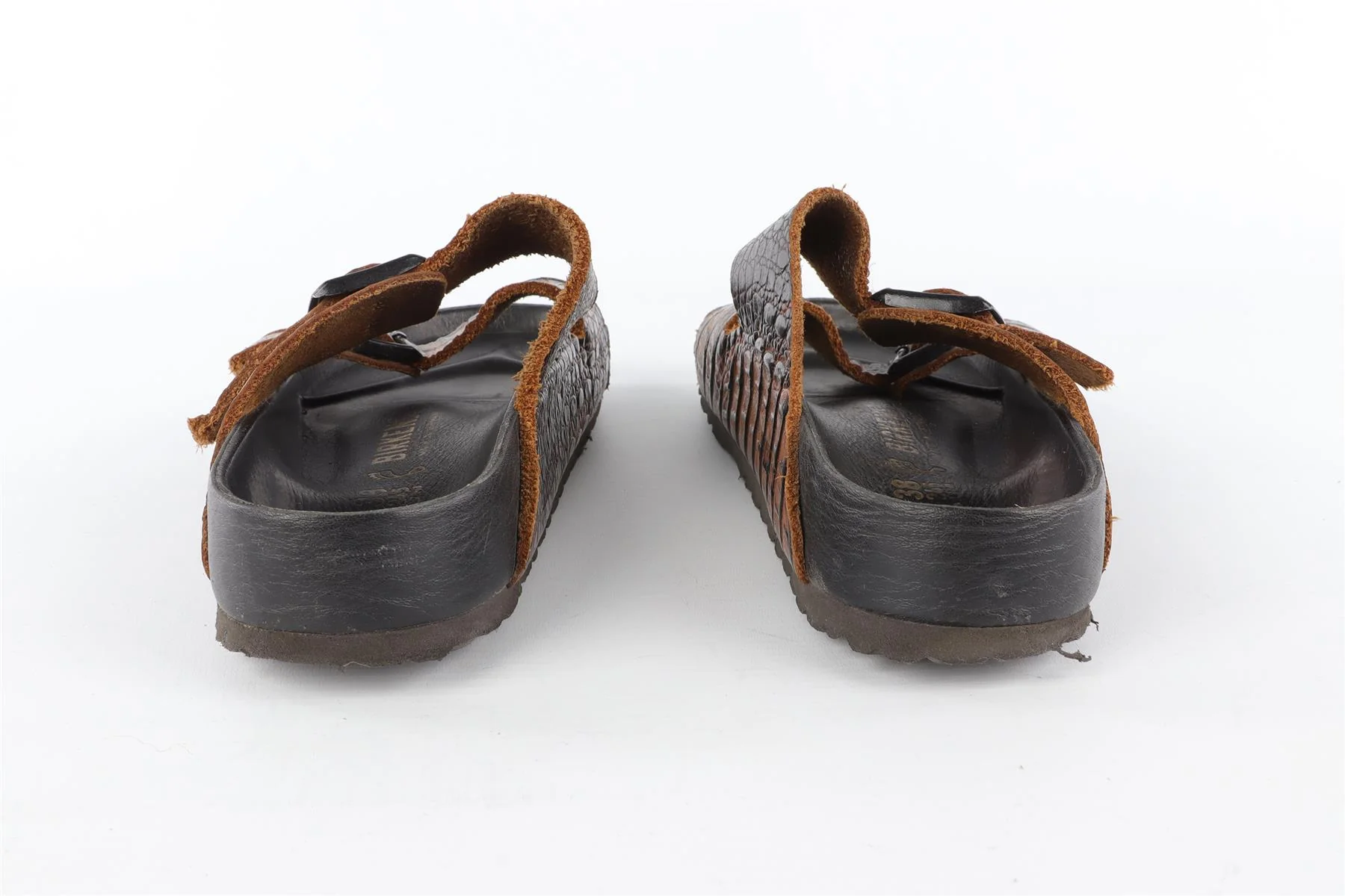 BIRKENSTOCK BROWN LEATHER SANDALS EU 38 UK 5 US 8 - Image 5