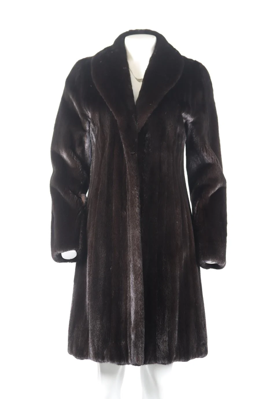 BLACK OPAL MINK FUR COAT SMALL - Image 2
