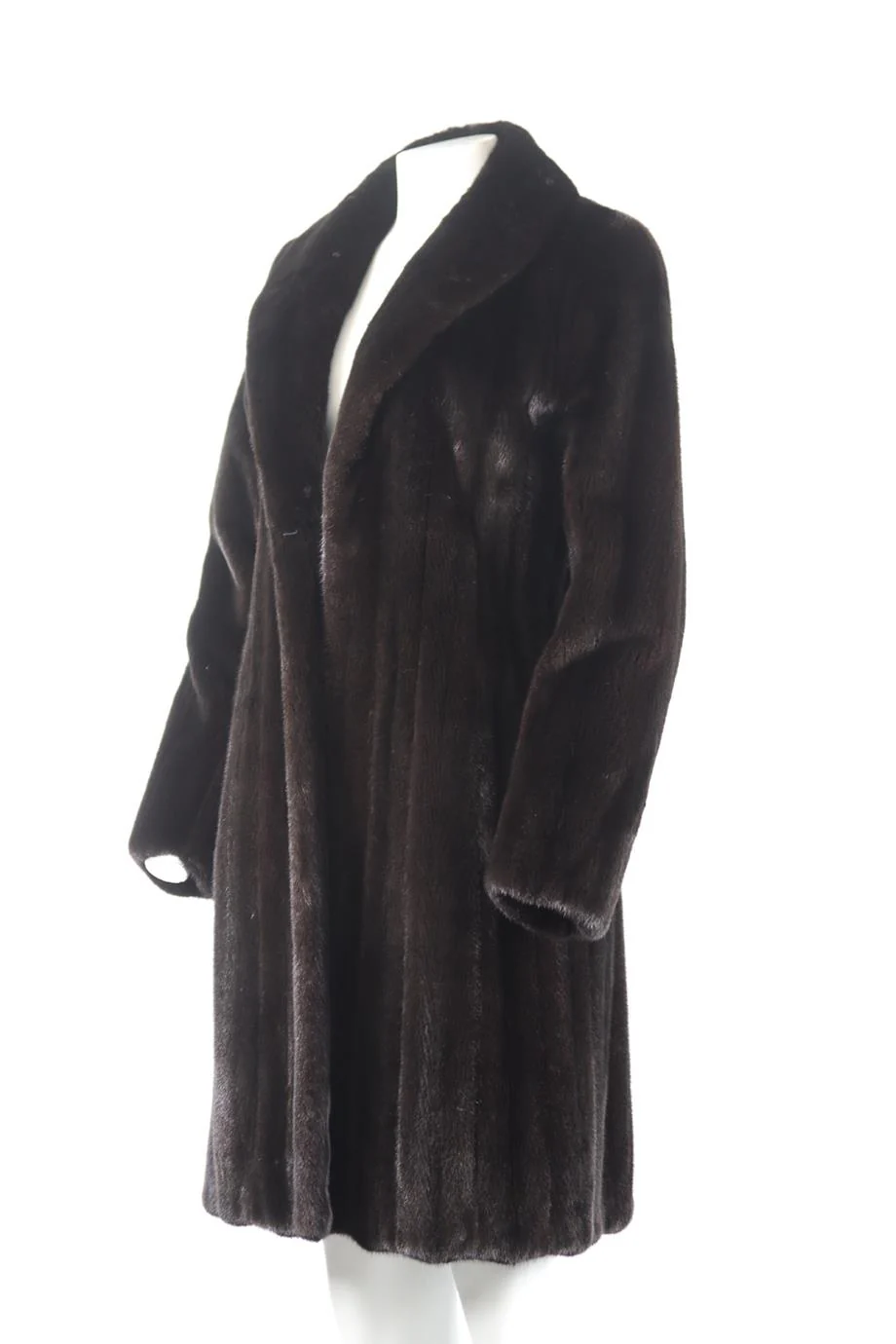 BLACK OPAL MINK FUR COAT SMALL - Image 3