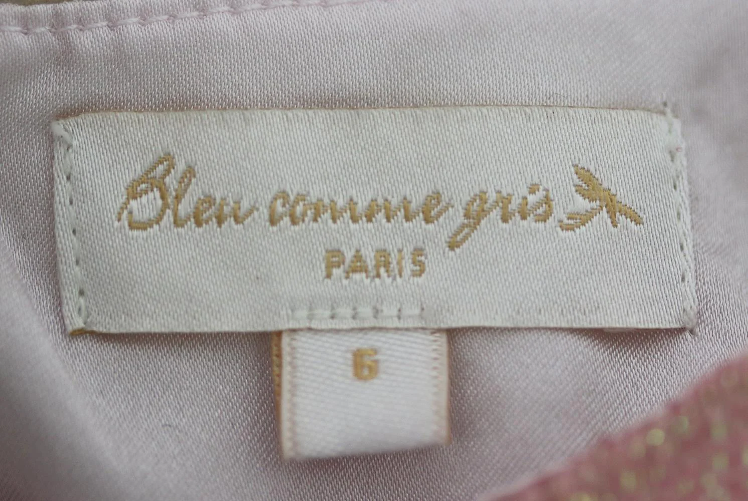 BLEU COMME GRIS KIDS GIRLS METALLIC EMBROIDERED DRESS 6 YEARS - Image 4